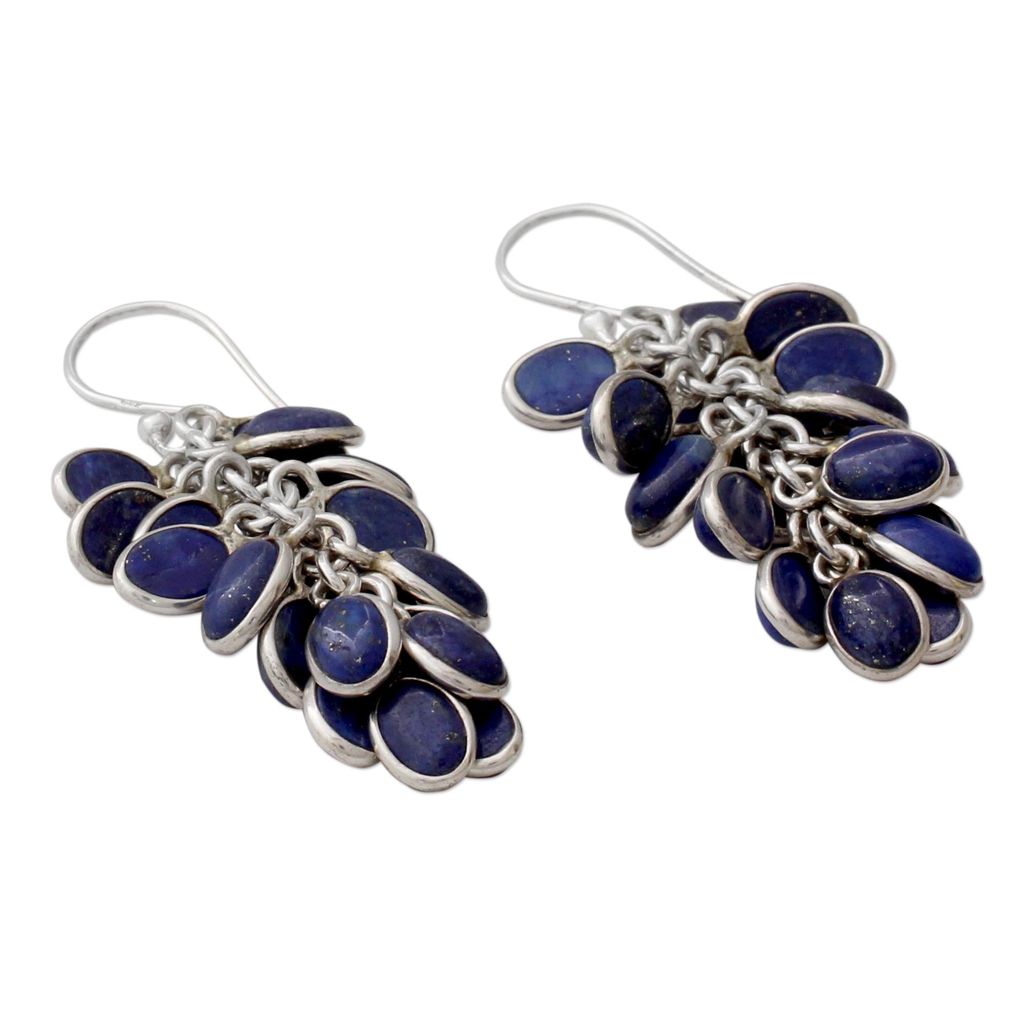 Premium Blue Intuition Lapis Lazuli Sterling Silver Earrings - Handcrafted Elegance