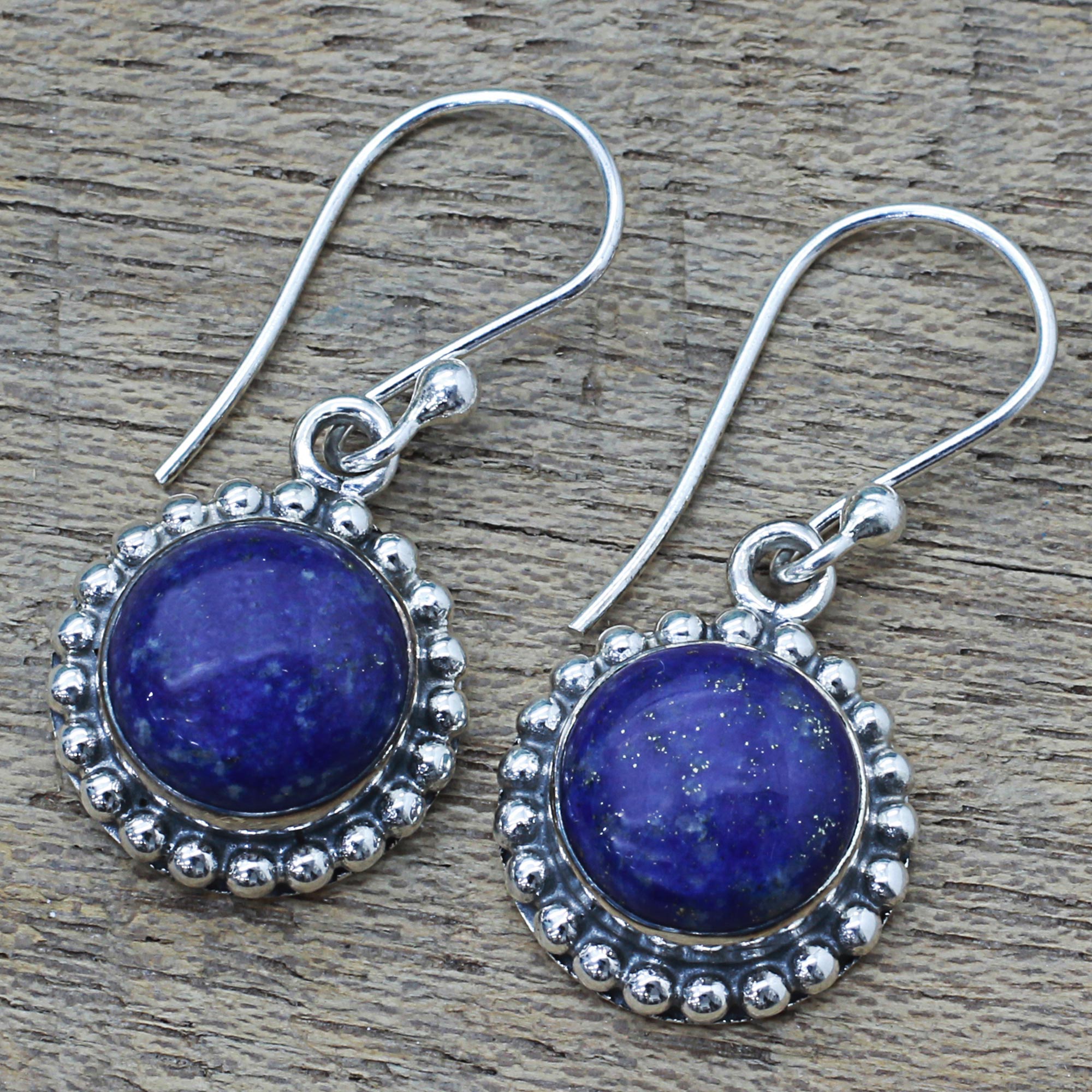 Premium Lapis Lazuli Sterling Silver Dangle Earrings – Deep Blue Majesty