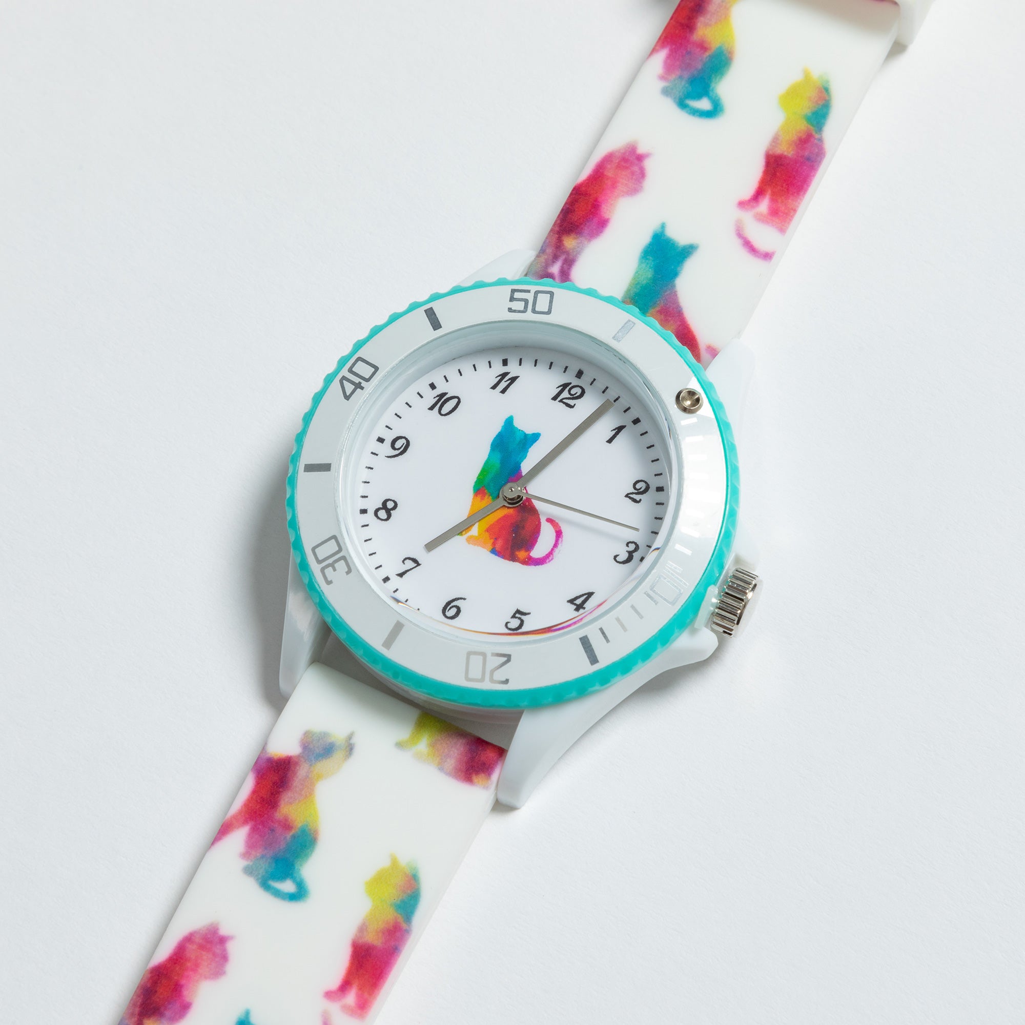 Premium Pet Lover's Watch - Rainbow Silicone Strap