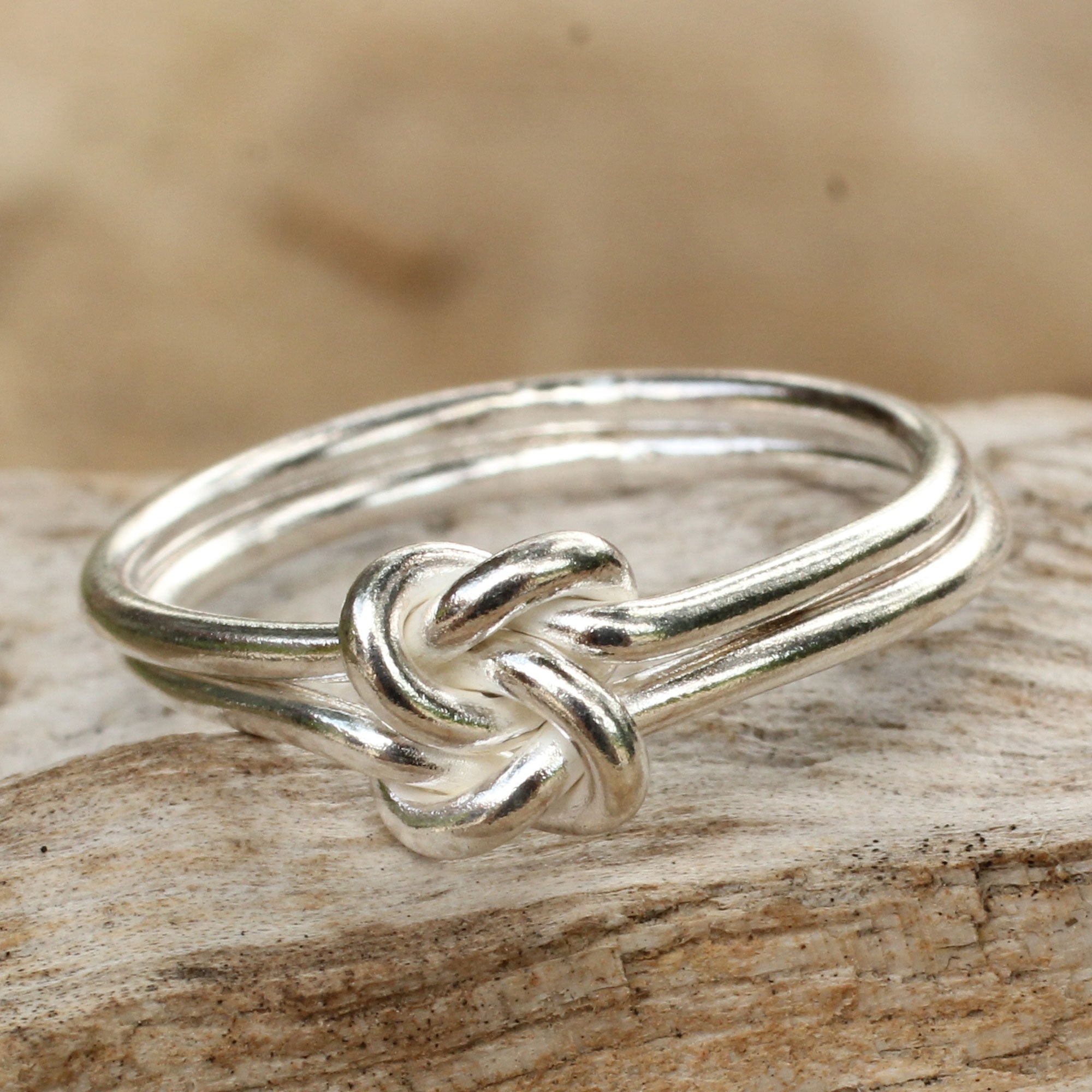 Premium Love Knot Sterling Silver Band Ring - Ultimate Symbol of Romance