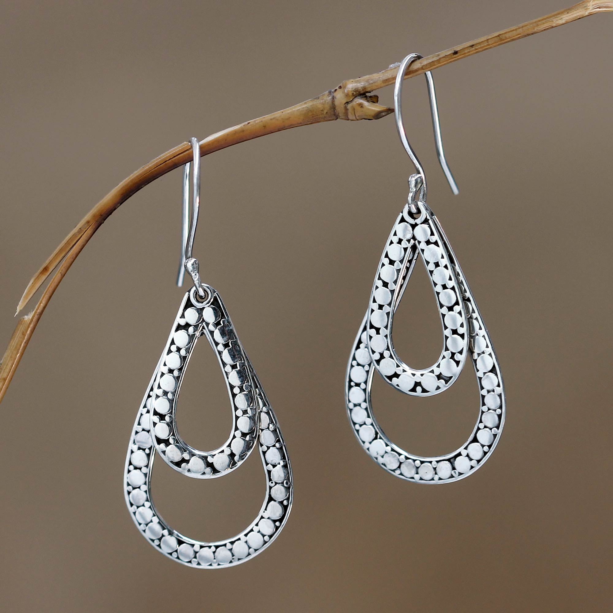 Premium Raindrop Tears Sterling Silver Dangle Earrings