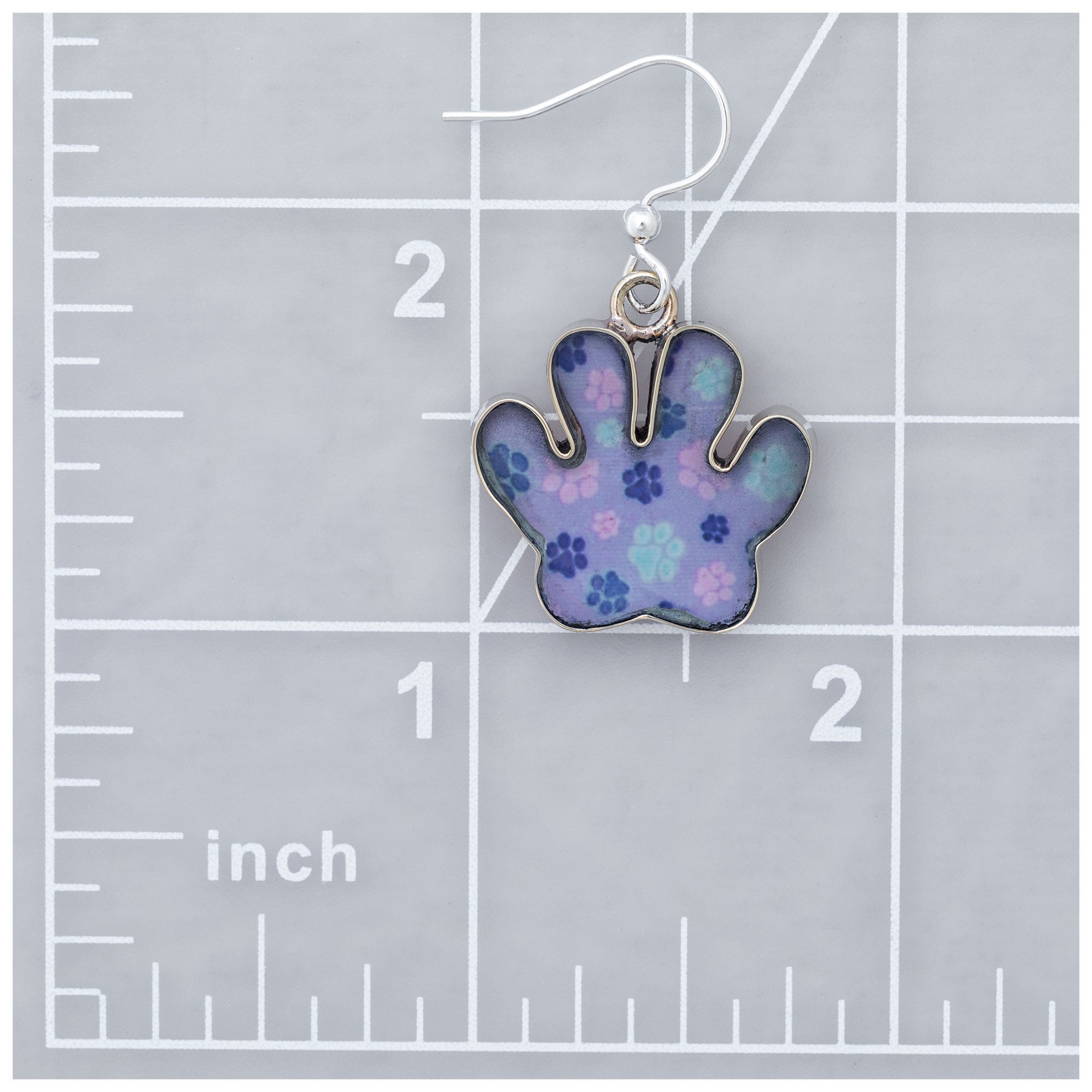 Premium Paw Print Garden Dangle Earrings