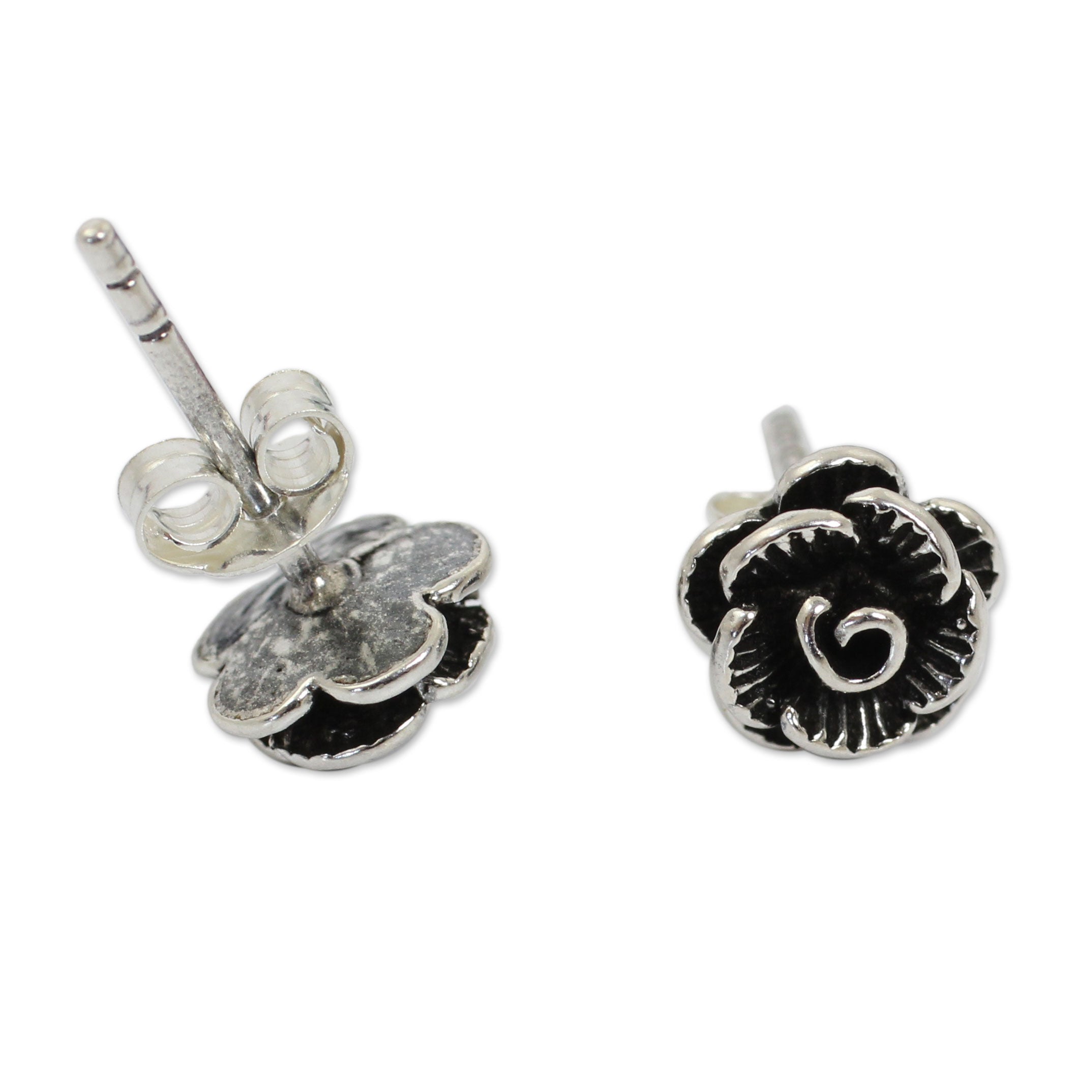 Premium Thai Peony Sterling Silver Earrings