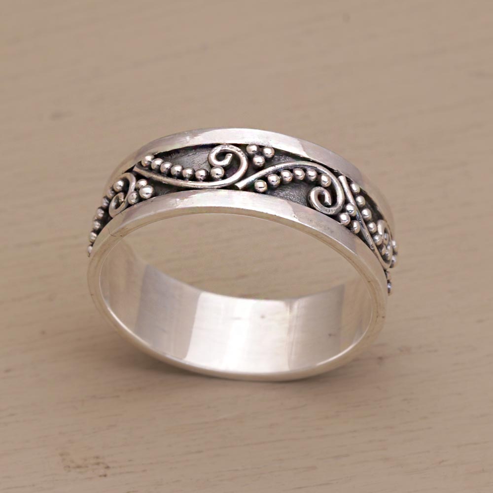 Premium Sterling Silver Punctuation Marks Ring - Handcrafted in Bali