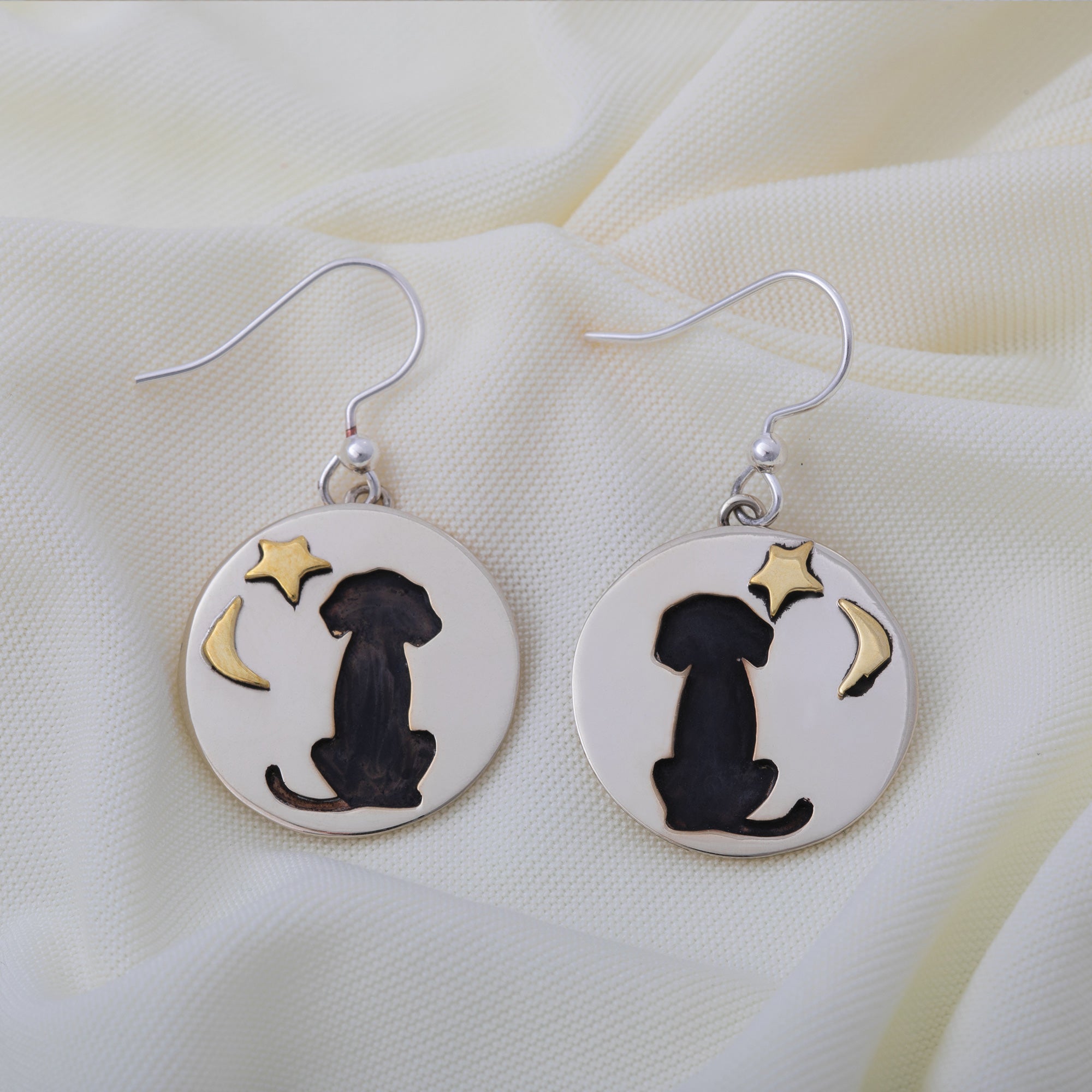 Premium Dog Lover's Moonlight Earrings - Handmade in Mexico