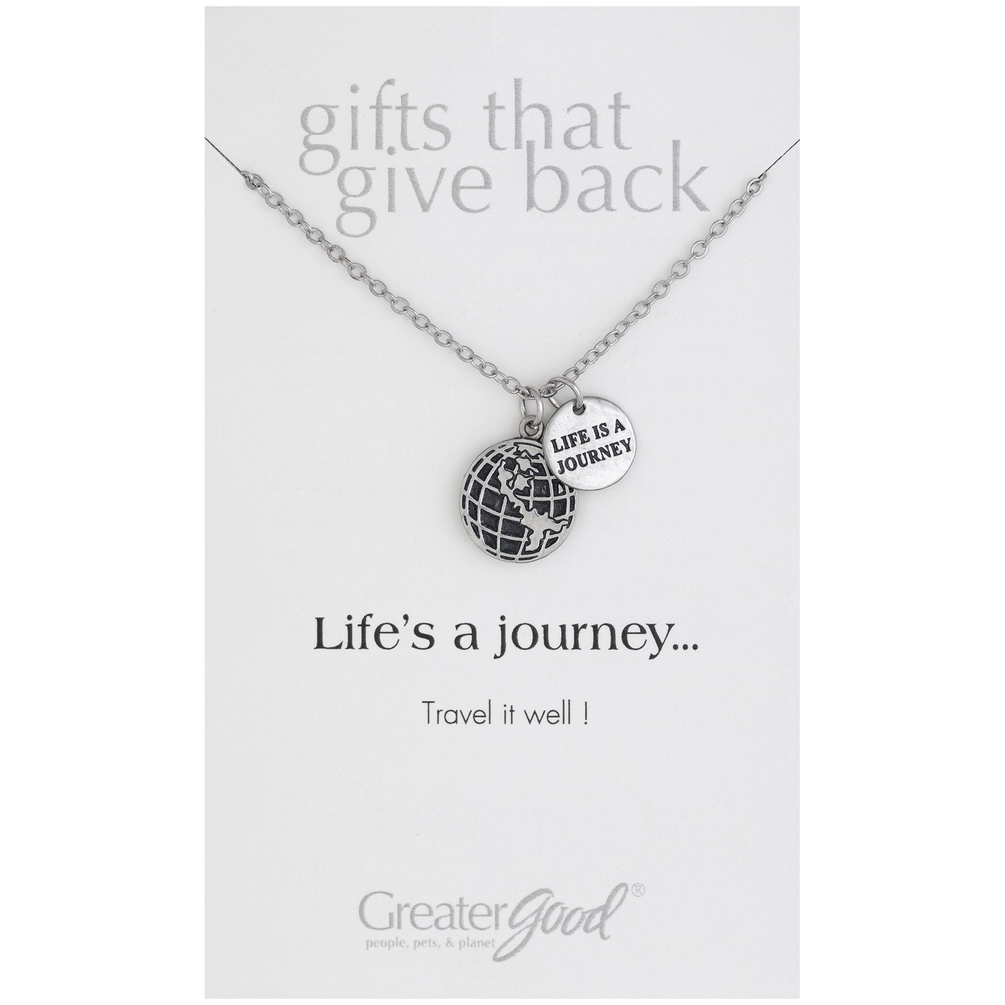 Premium Artisan Pewter Necklace - Grateful for the Journey