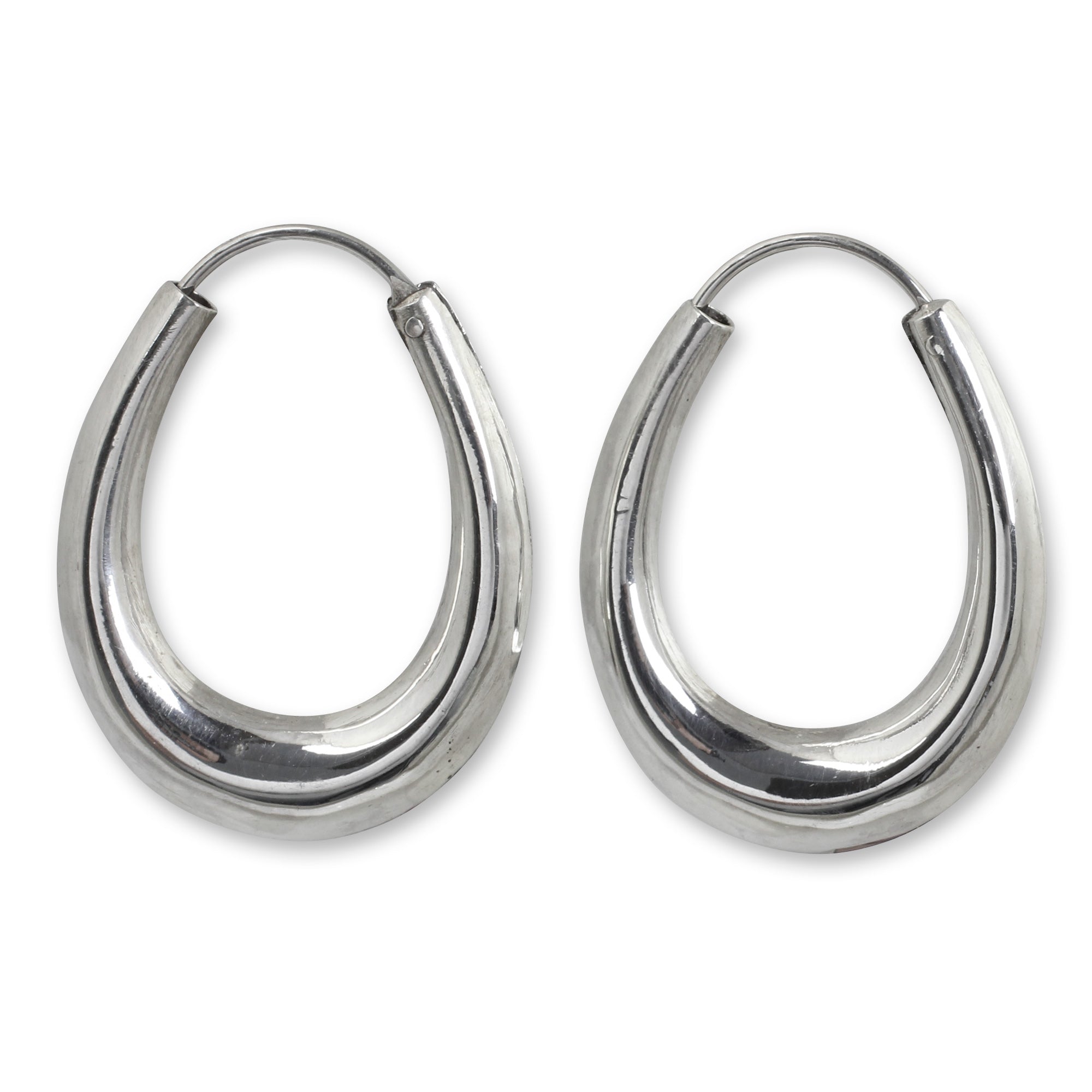 Premium Sterling Silver Hoop Earrings - Ultimate Modern Treasure