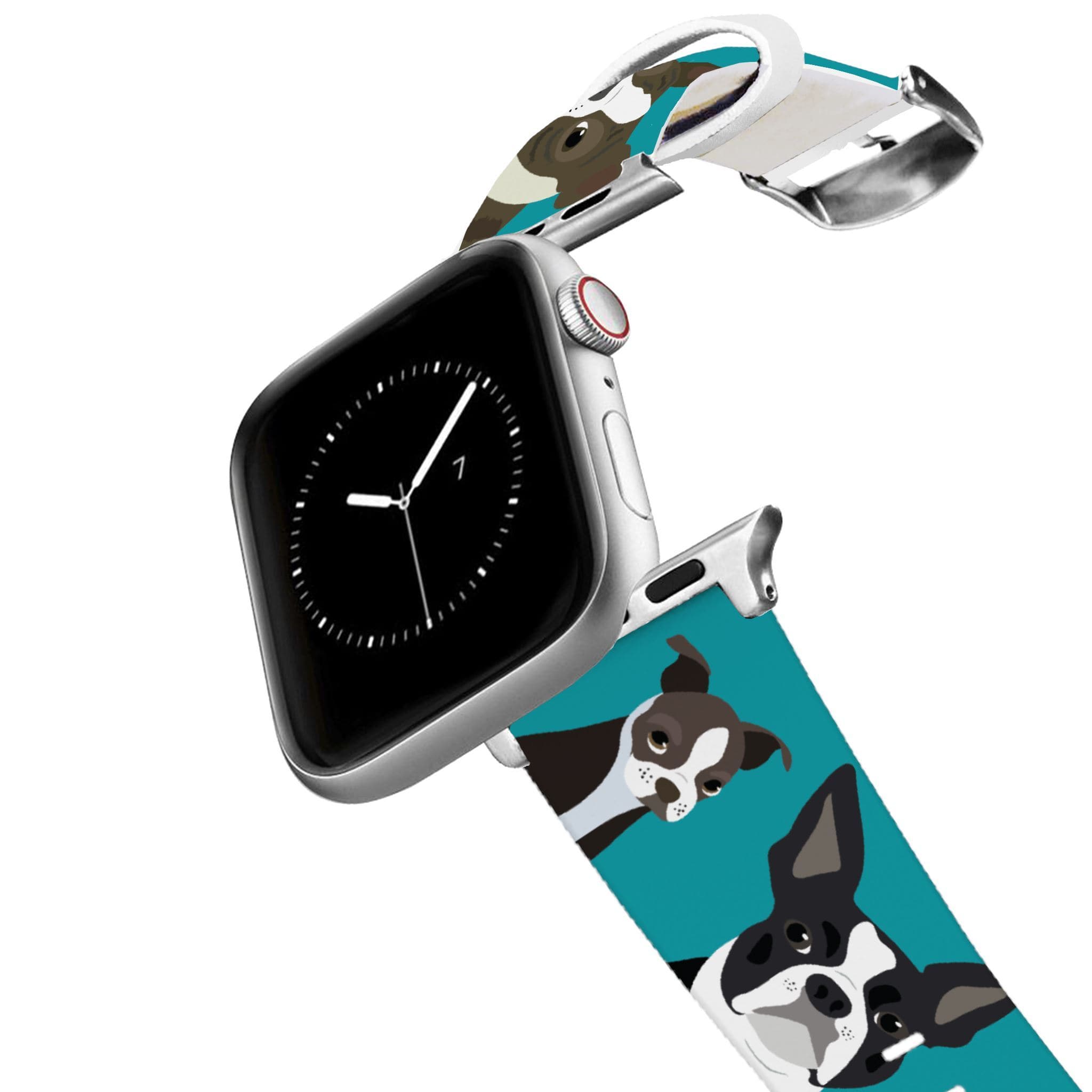 Premium Silver Boston Terrier Apple Watch Band - Unique Style & Comfort