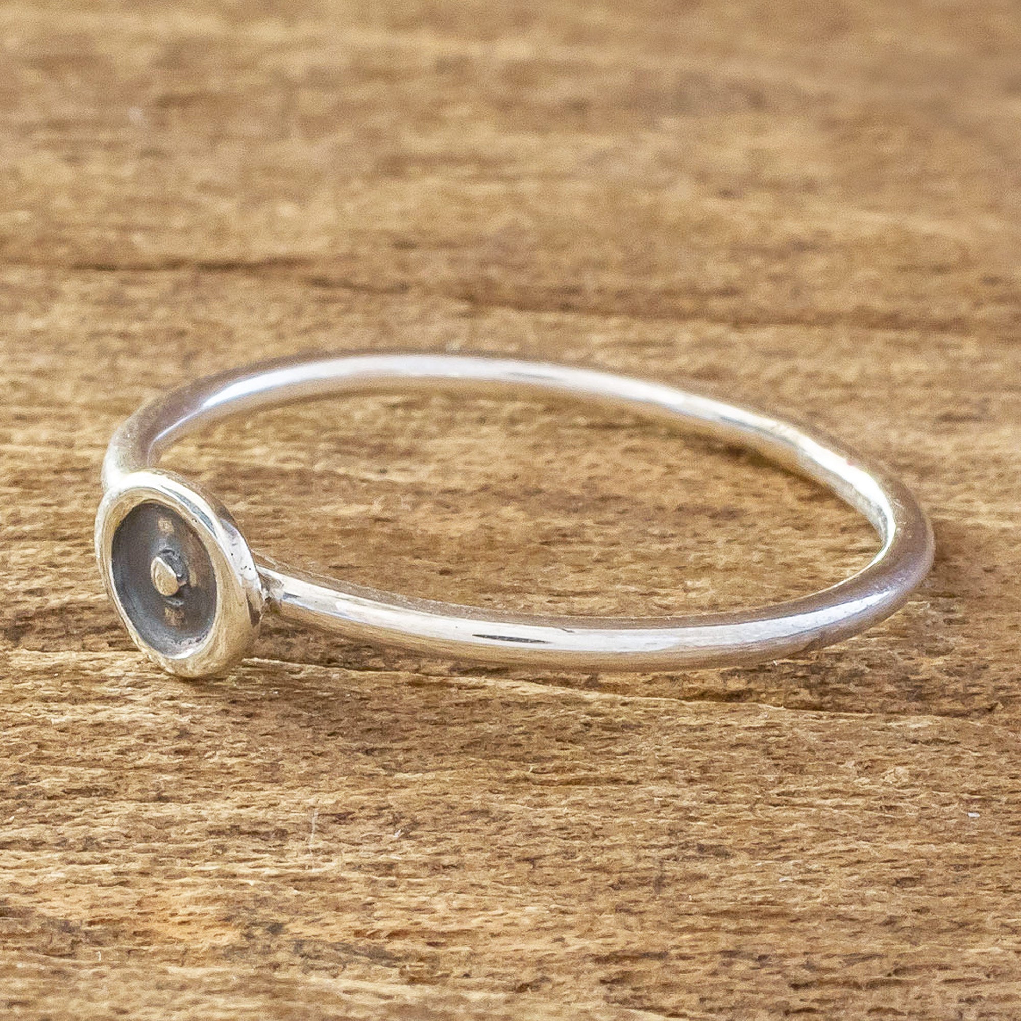Premium Sterling Silver Circle Motif Ring by Modern Forms