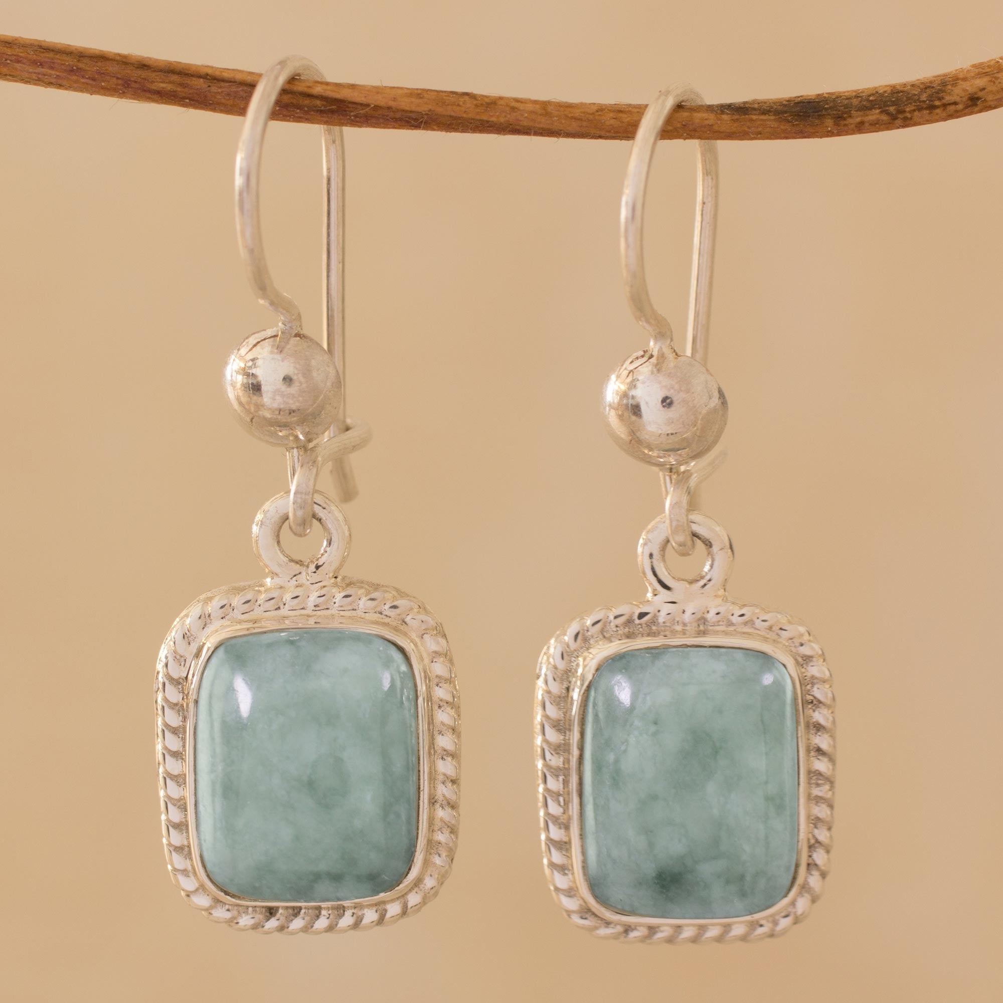 Premium Life Divine Guatemalan Green Jade Earrings – Handcrafted Sterling Silver Jewelry