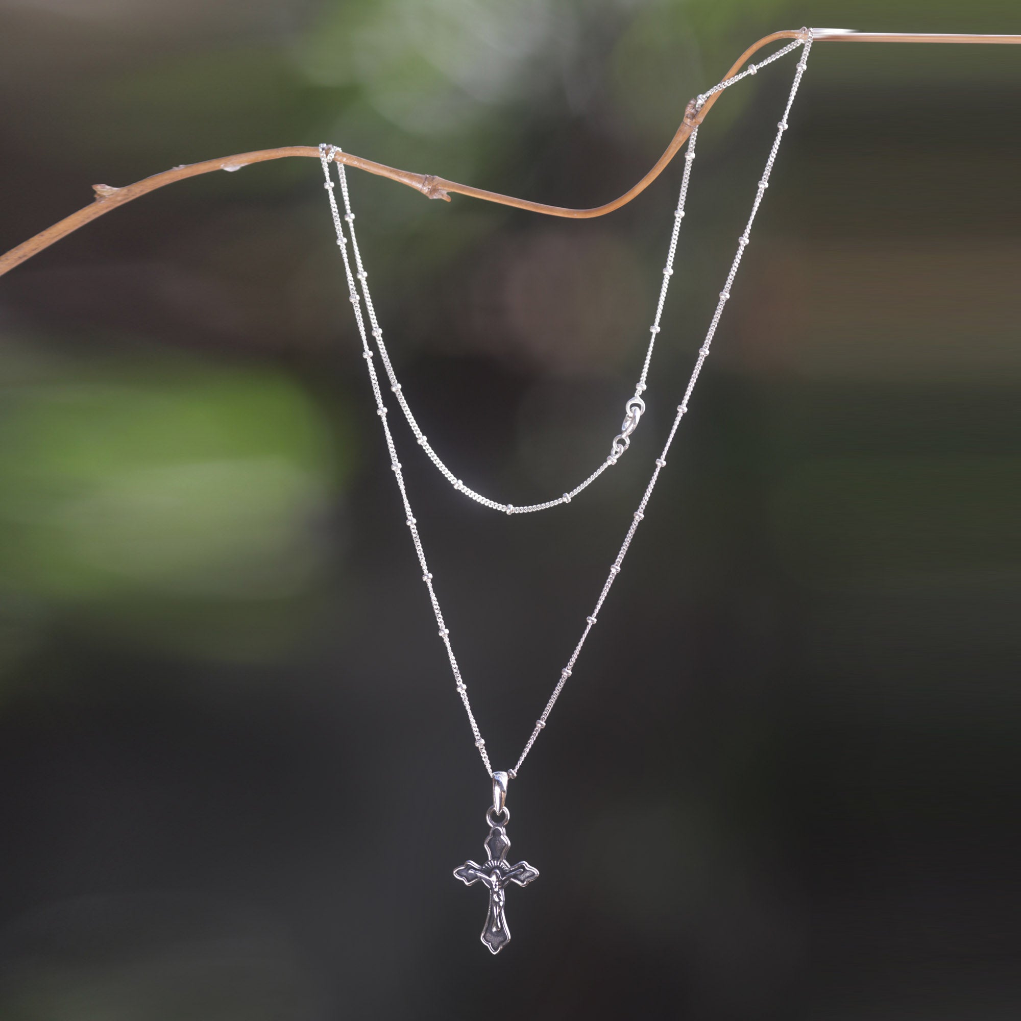 Premium Handmade Sterling Silver Christ on the Cross Necklace