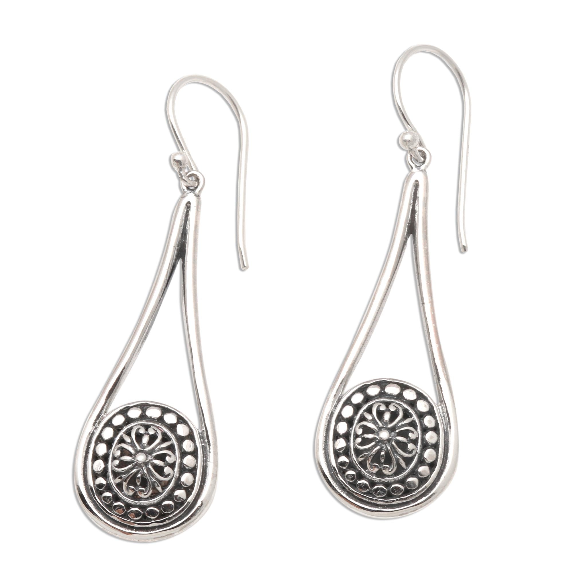 Premium Bali Jawan Sterling Silver Dangle Earrings - Handcrafted Elegance