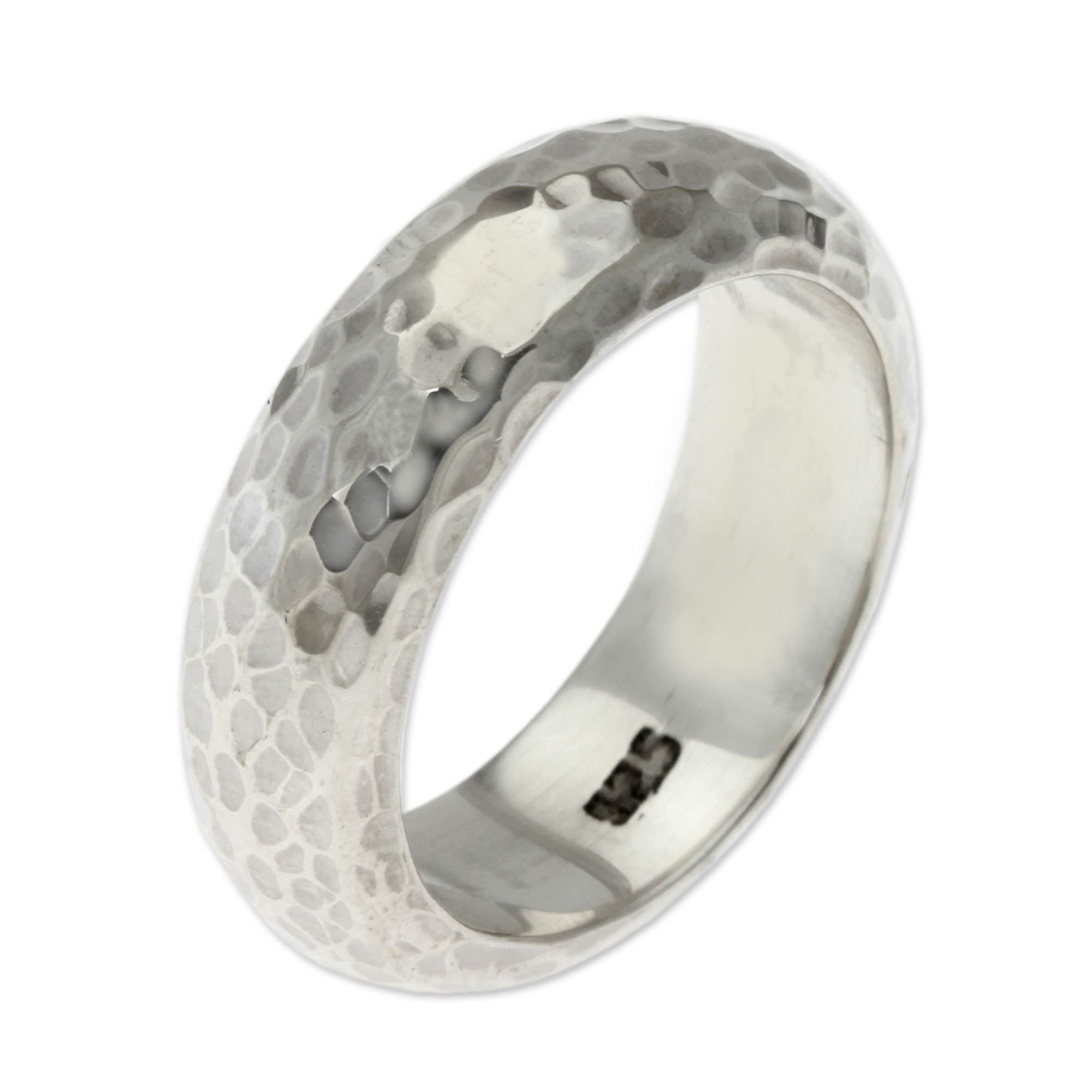 Premium Moon Walker Hammered Silver Ring – Ultimate Lunar Elegance