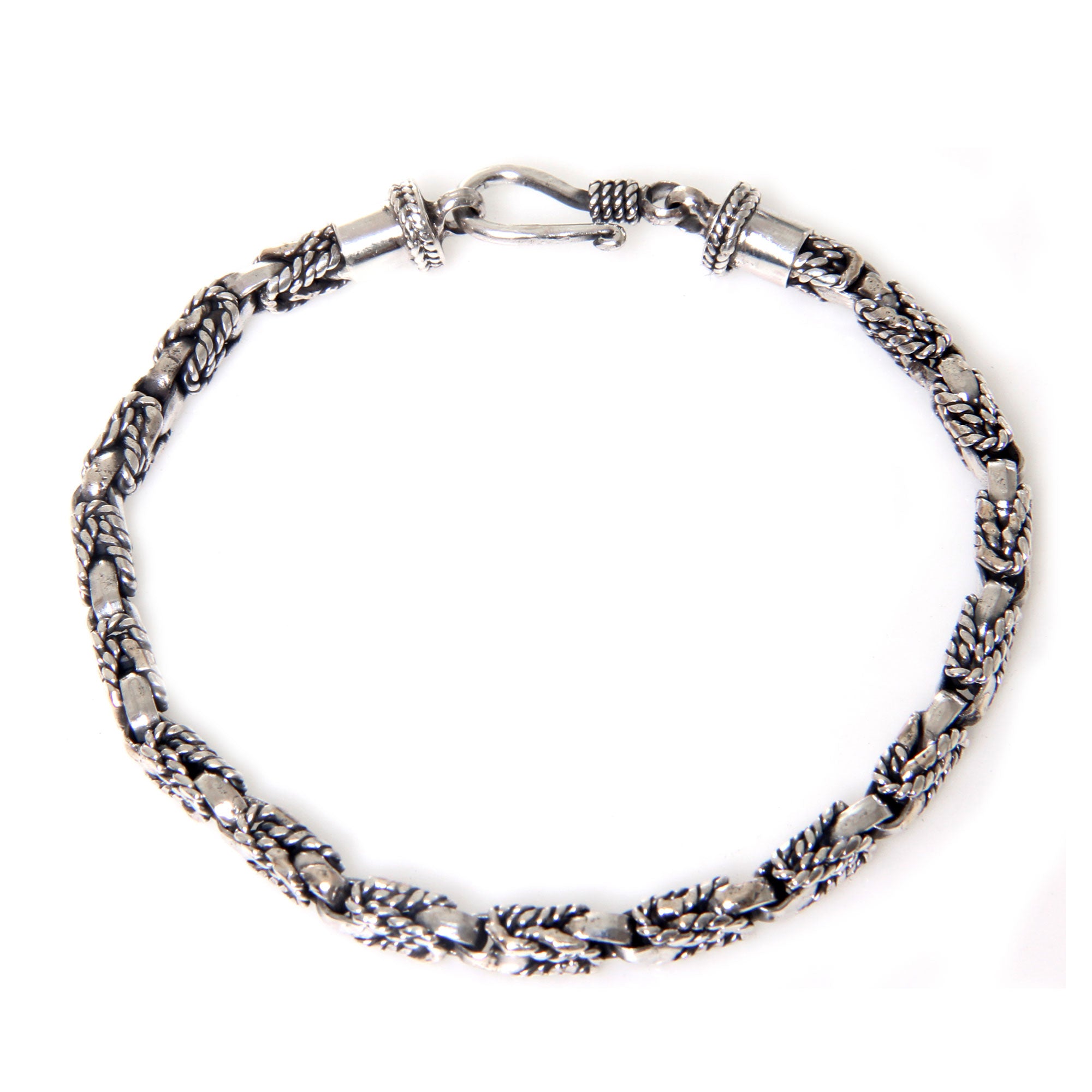 Premium Sterling Silver Sinnet Chain Bracelet - Handcrafted Elegance