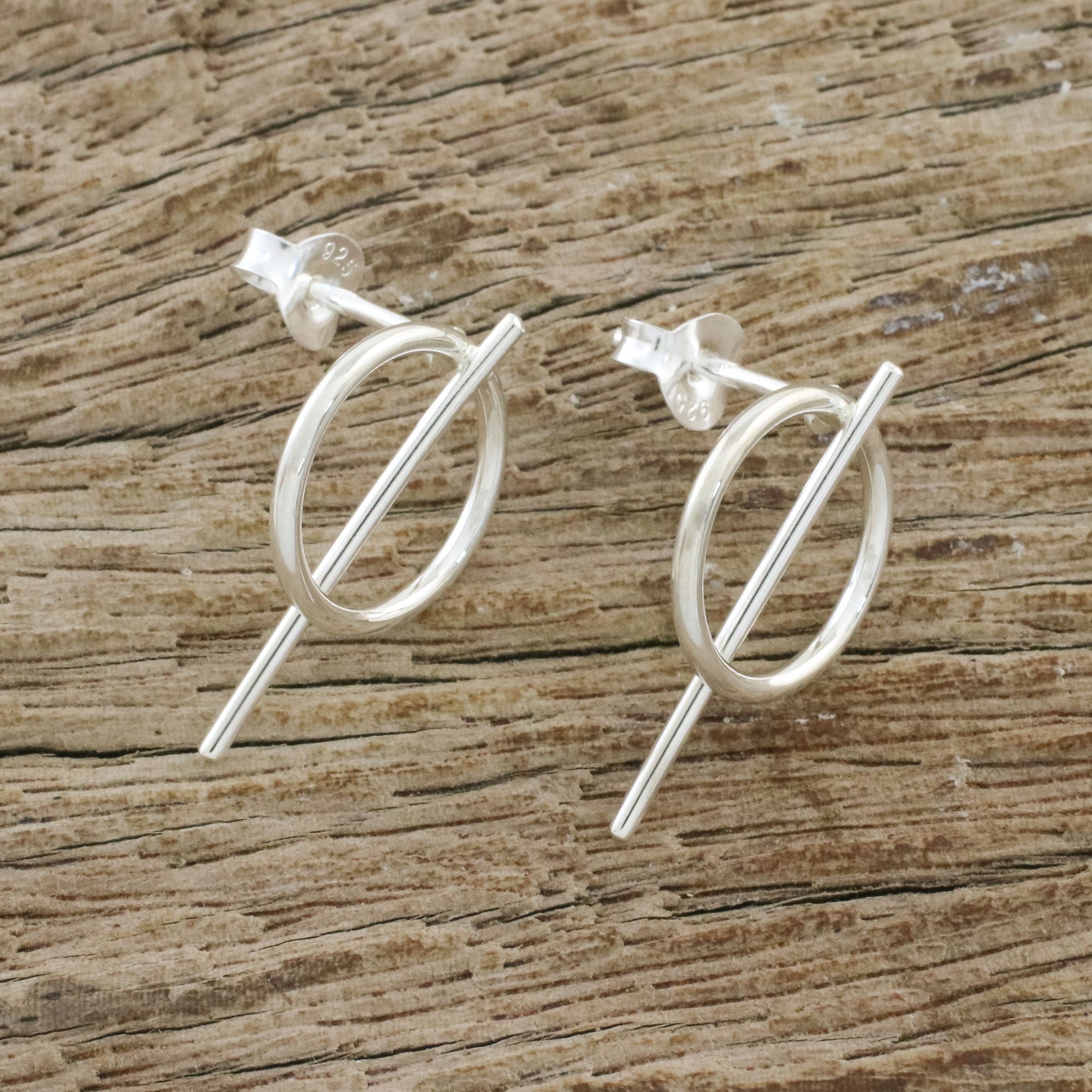 Premium Modern Glyphs Geometric Drop Earrings - Handcrafted Sterling Silver