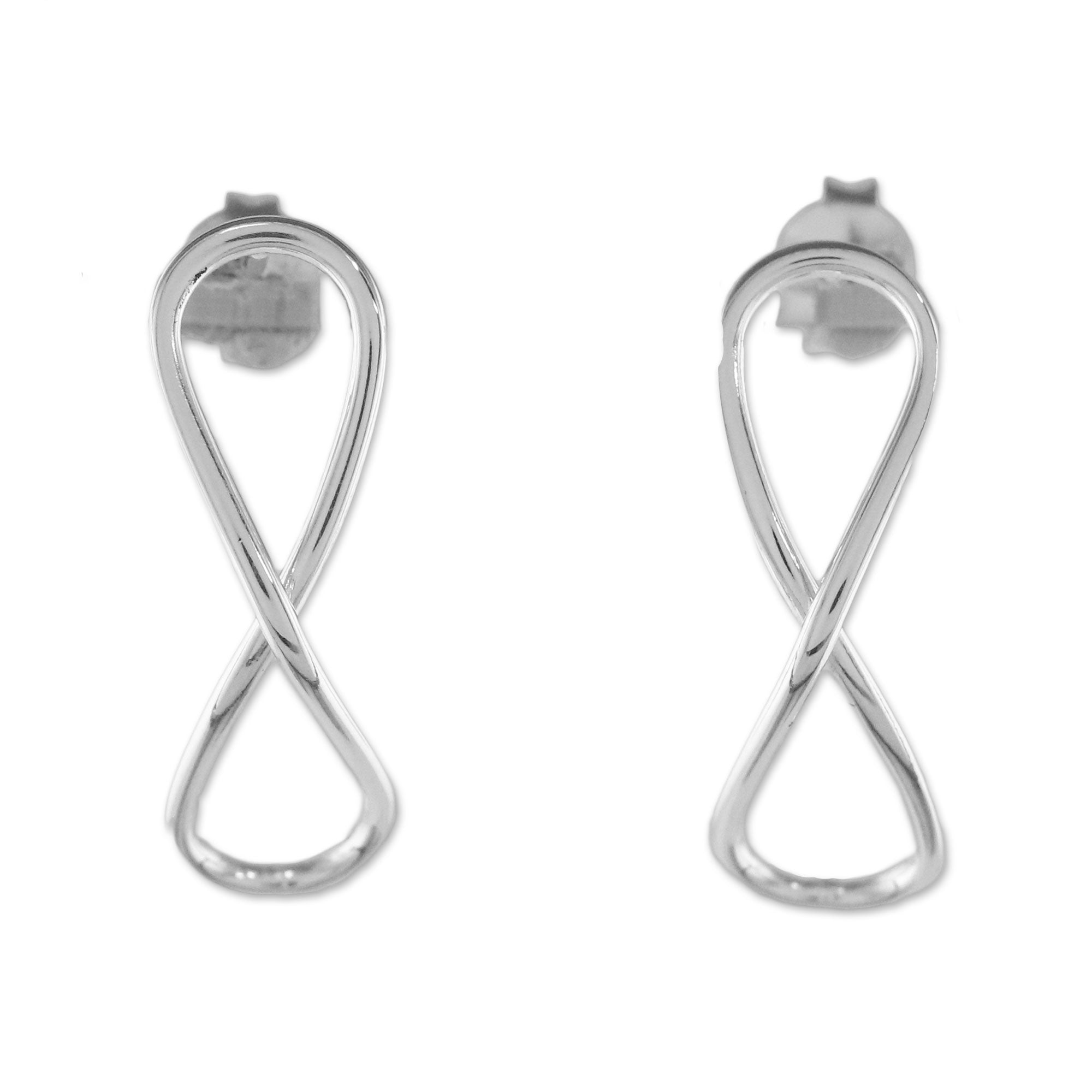 Premium Infinity Sterling Silver Drop Earrings by Lalana