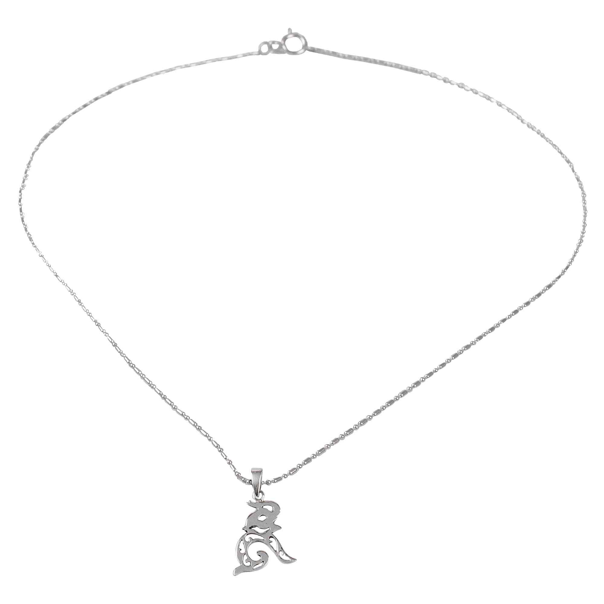 Premium Elephant Melody Sterling Silver Pendant Necklace - Handcrafted in Thailand