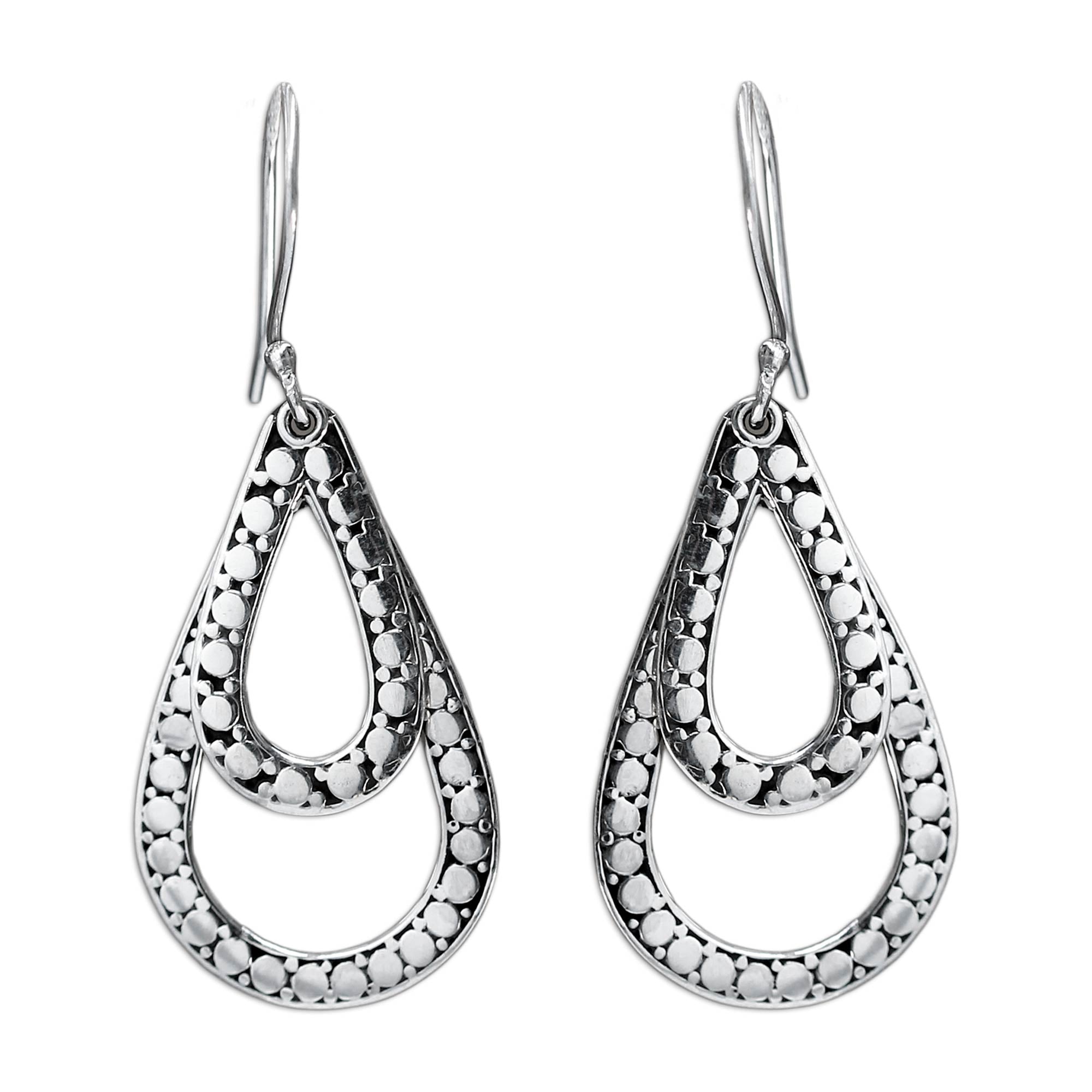 Premium Raindrop Tears Sterling Silver Dangle Earrings