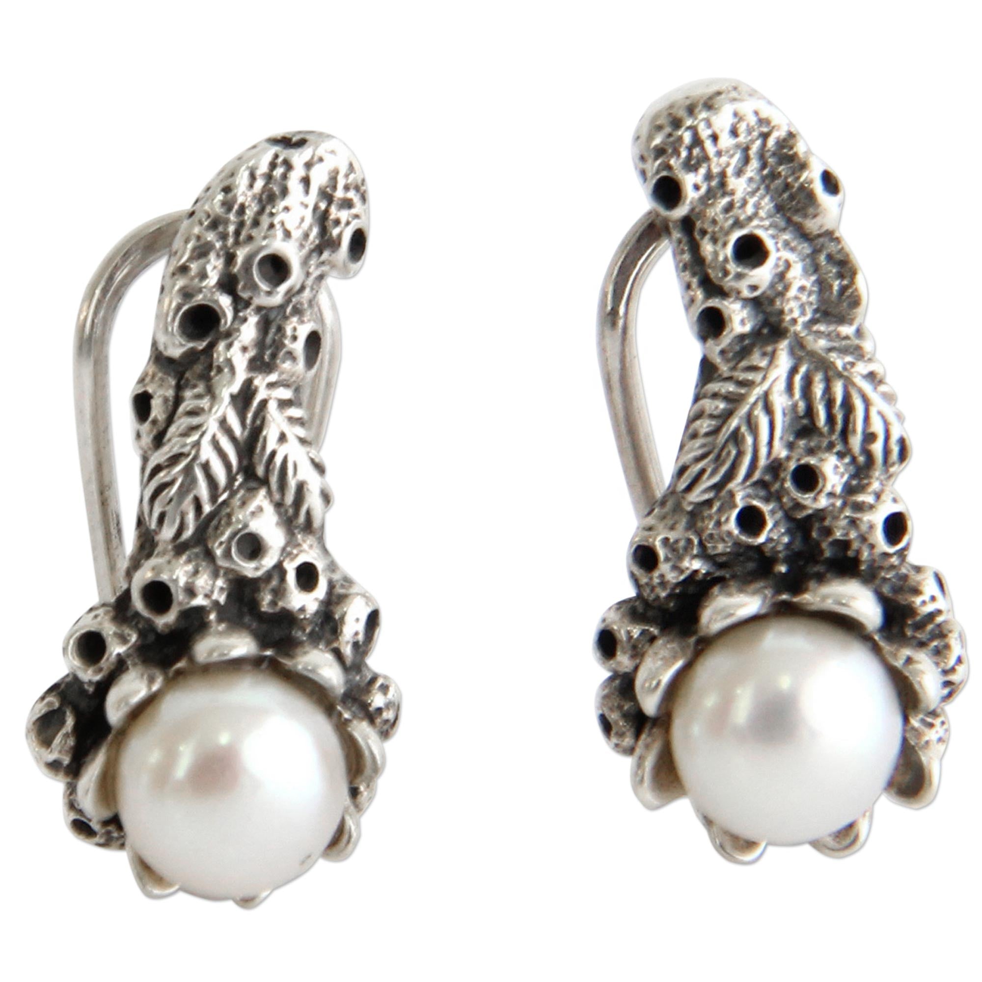 Premium Coral Reef Pearl Drop Earrings - Ultimate Elegance