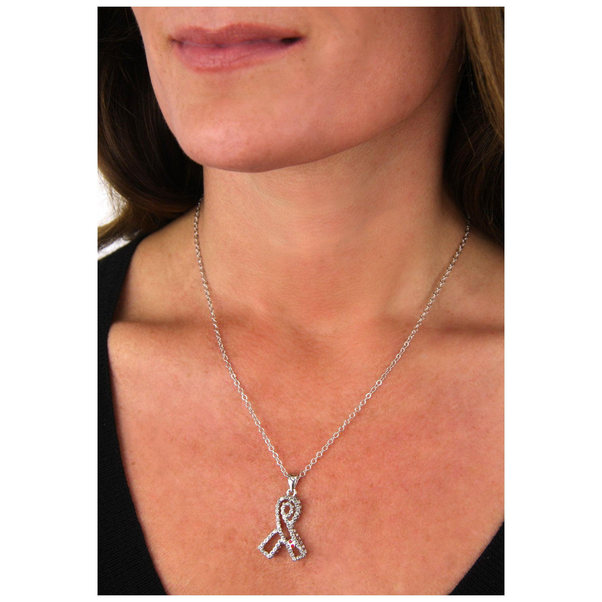 Premium Crystal Diabetes Awareness Necklace - Ultimate Style & Support