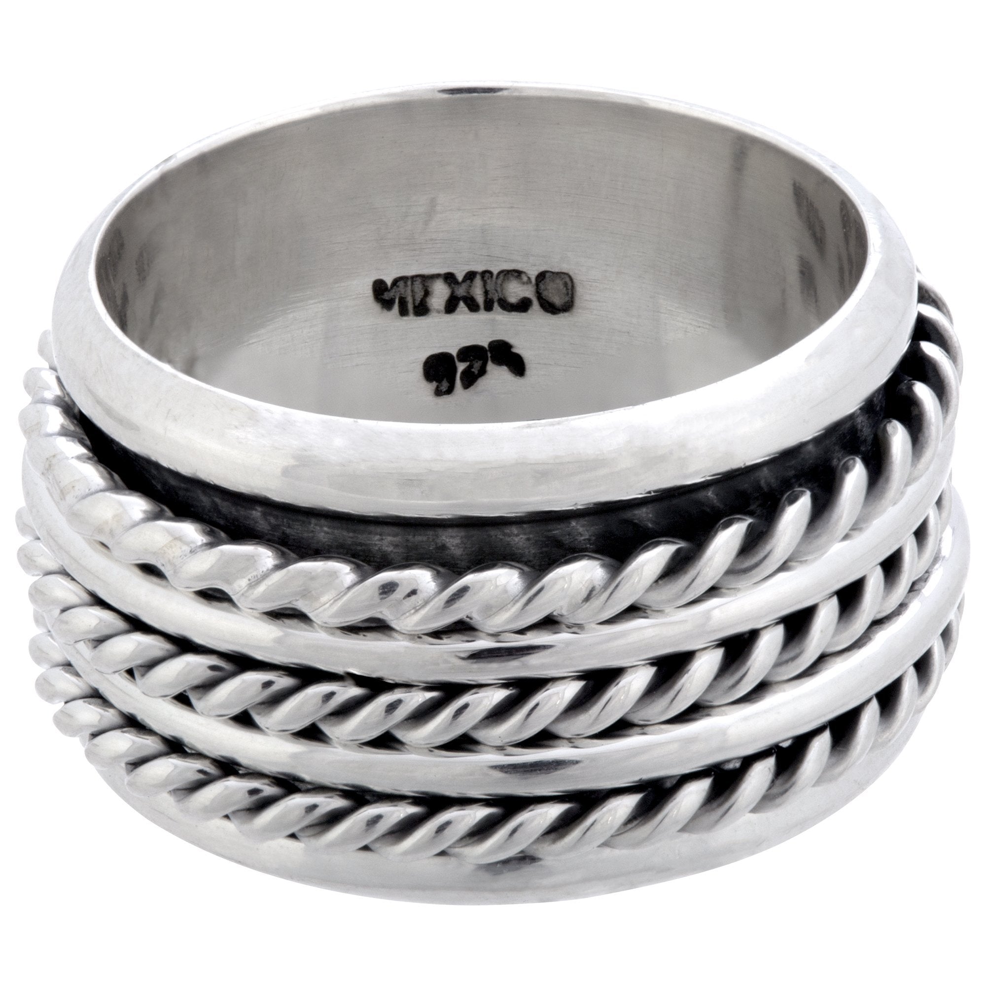 Premium Triple Rope Sterling Silver Spinning Ring - Ultimate Fidget Jewelry