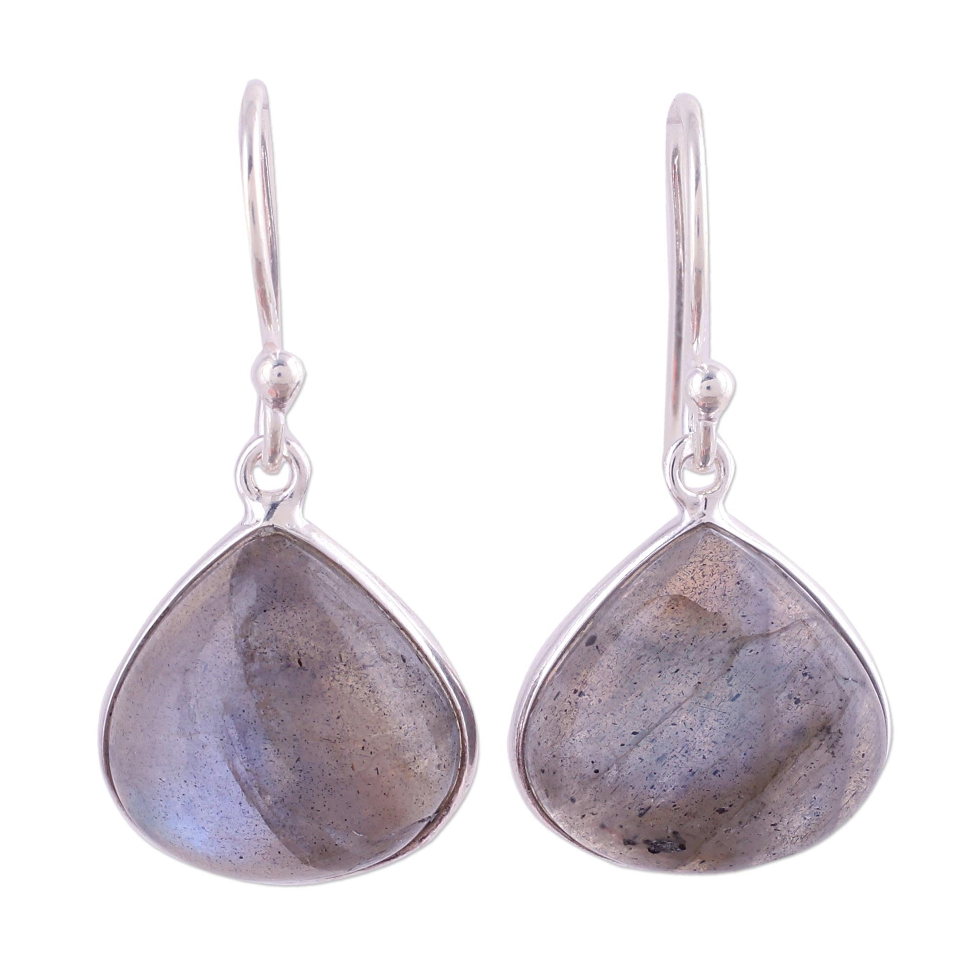 Premium Labradorite Silver Dangle Earrings – Ultimate Spiritual Elegance