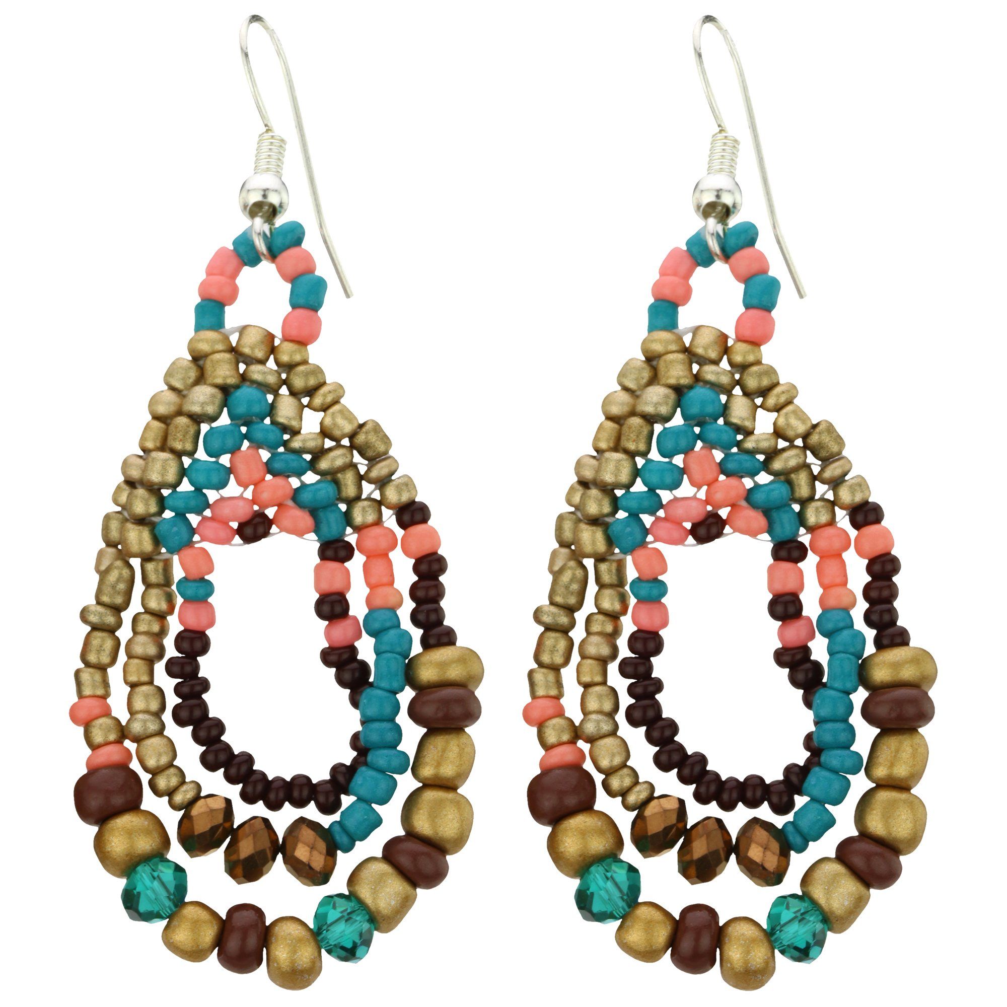 Premium Three Cheers Beaded Earrings - Handmade Fair Trade Jewelry