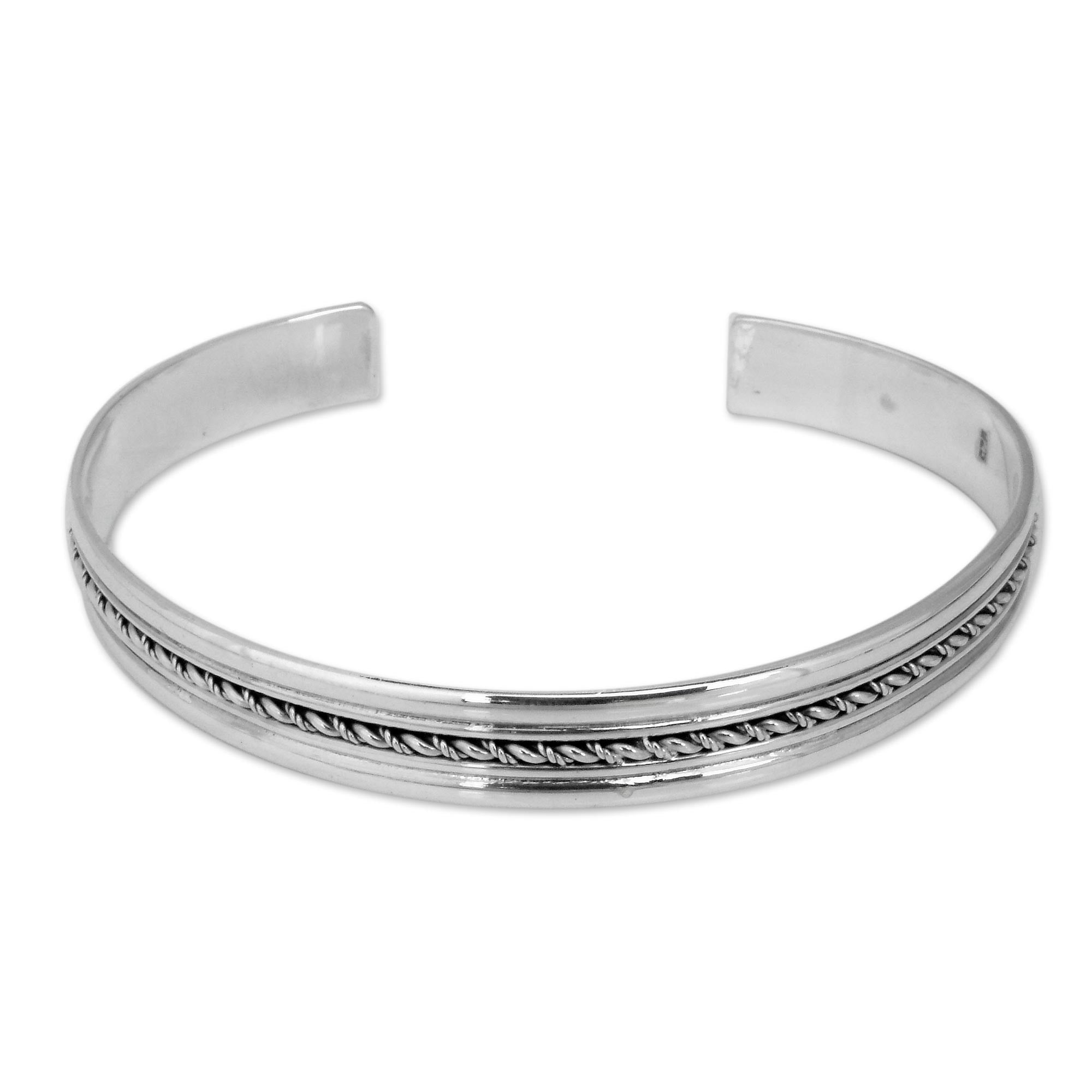 Premium Harmony Sterling Silver Rope Bracelet