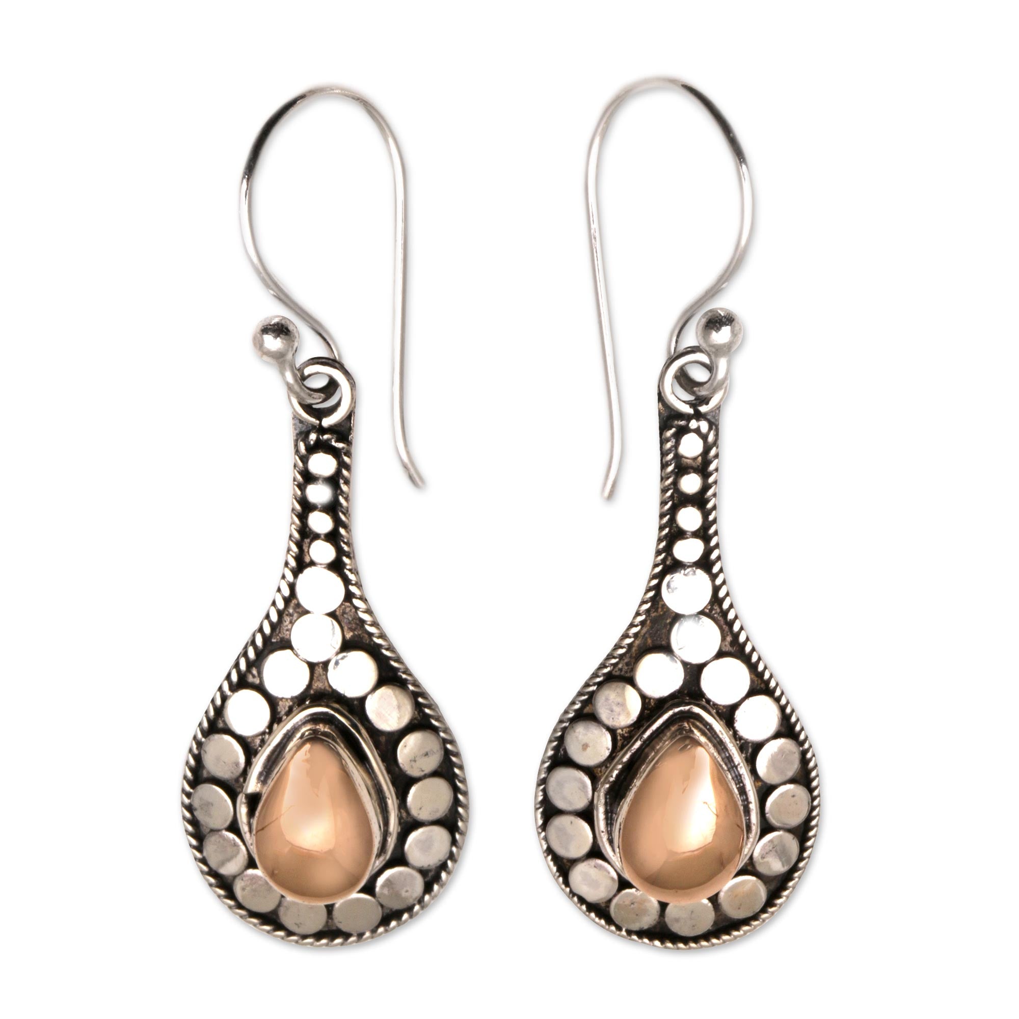 Premium Dragon's Nest Fair Trade Earrings with 18K Gold Accents