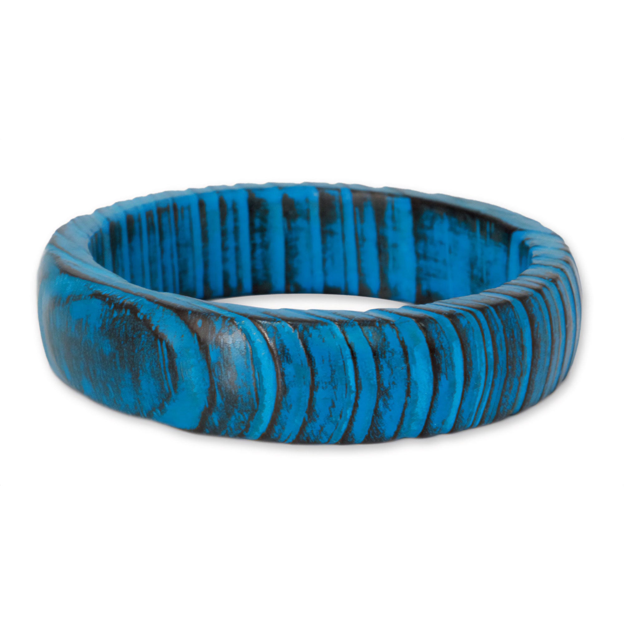 Premium Delhi Skies Wooden Bangle Bracelet - Handcrafted & Fair Trade