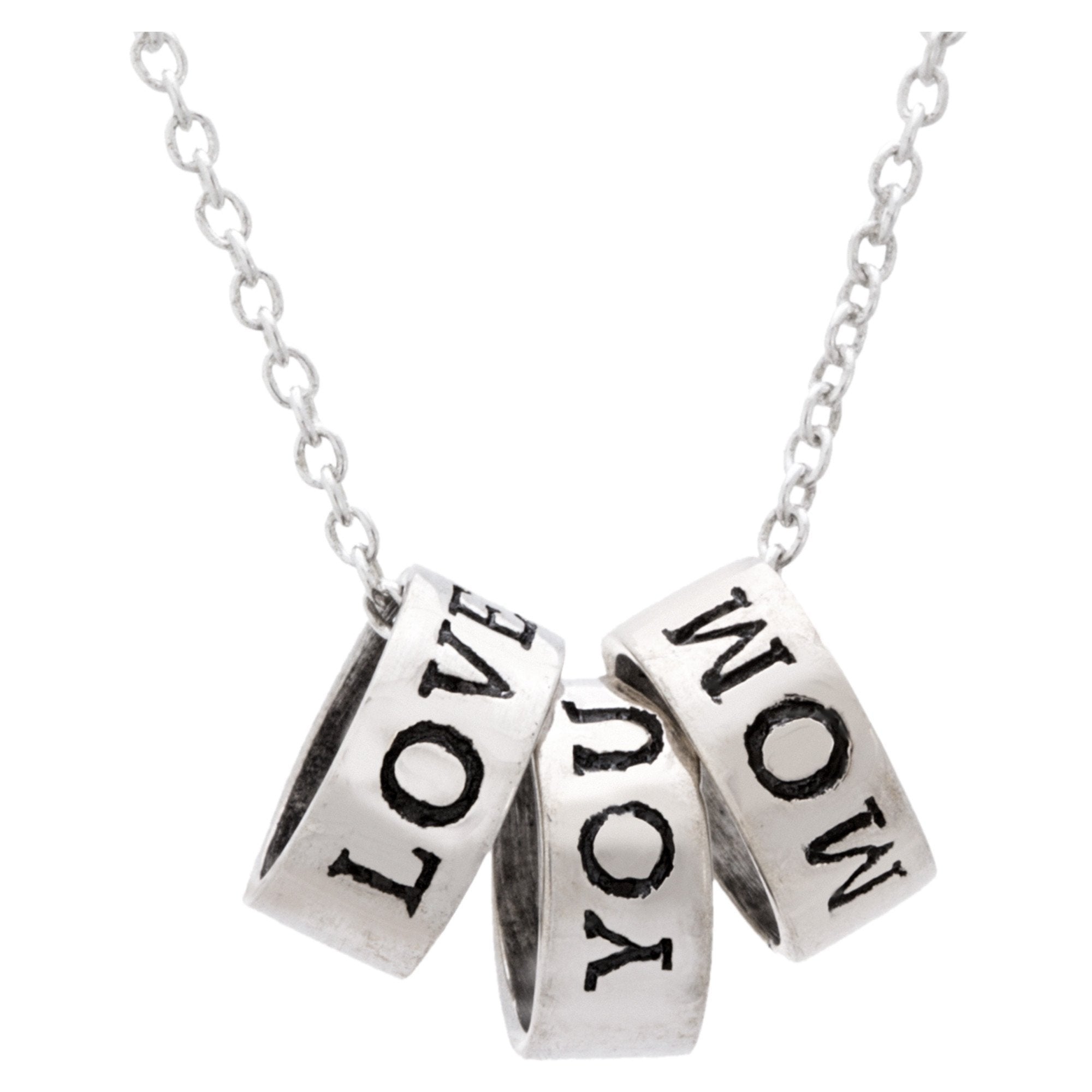 Premium Love You Mom Sterling Silver Necklace