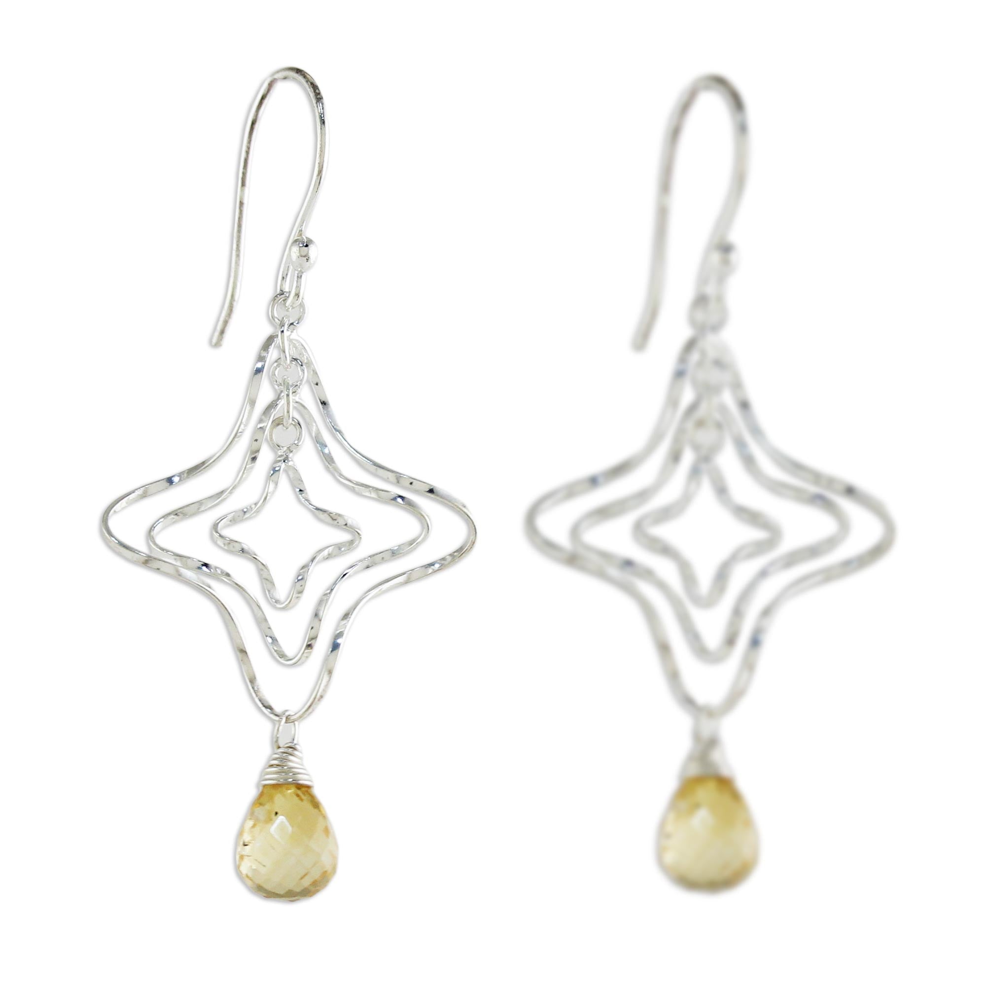 Premium Starshine Citrine Dangle Earrings – Ultimate Elegance