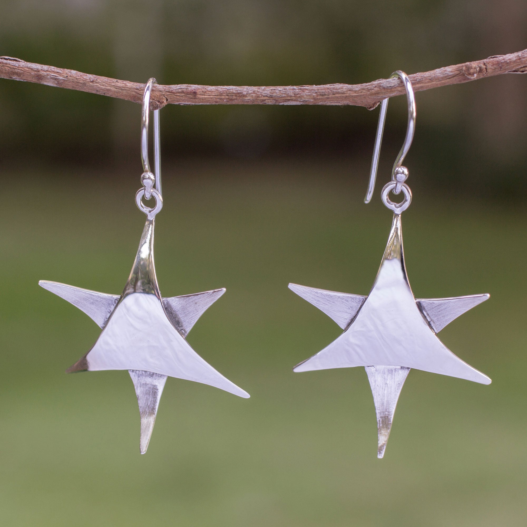 Premium Stars Over Taxco Silver Earrings - Handcrafted Elegance