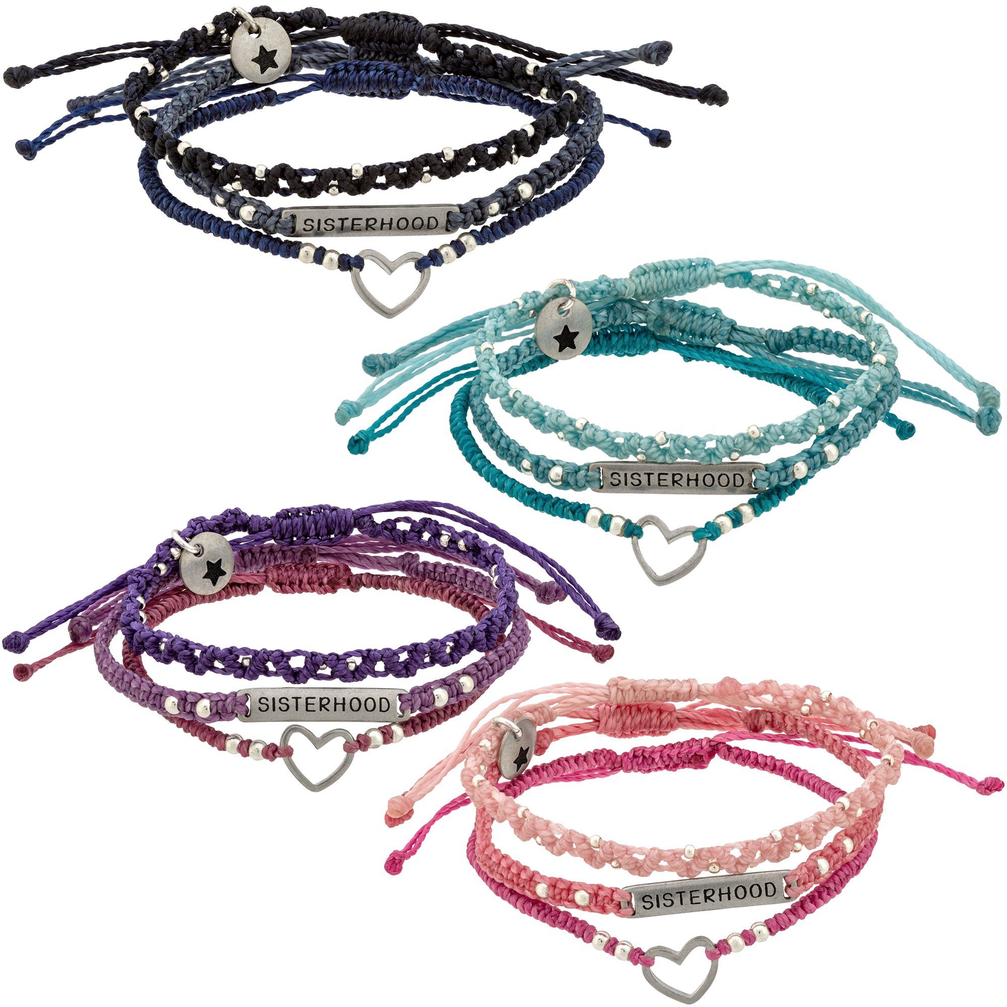 Premium Sisterhood Woven Bracelet Trio - Ultimate Bonding Gift