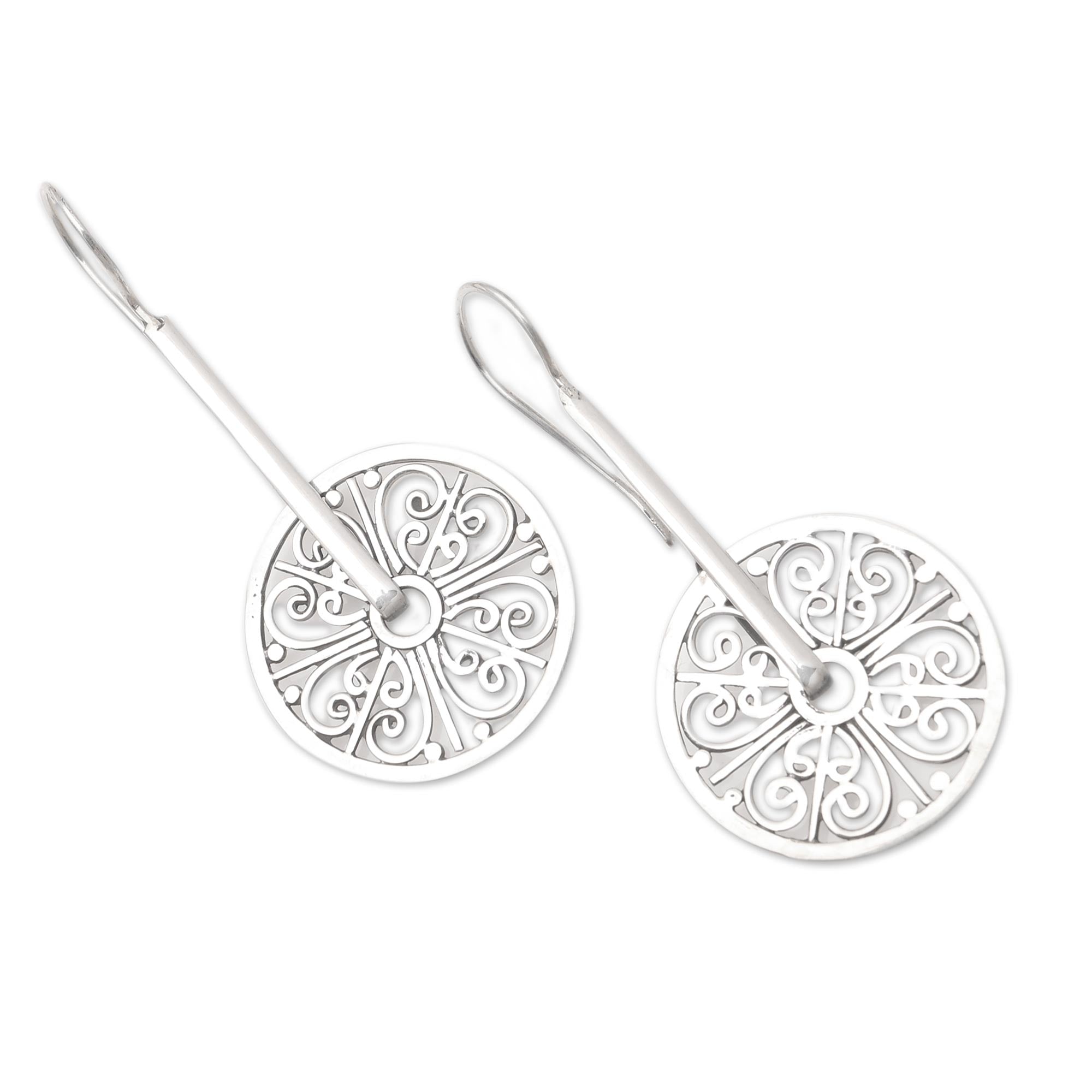 Premium Kingdom Road Handcrafted Sterling Silver Dangle Earrings - Heart Motif Design