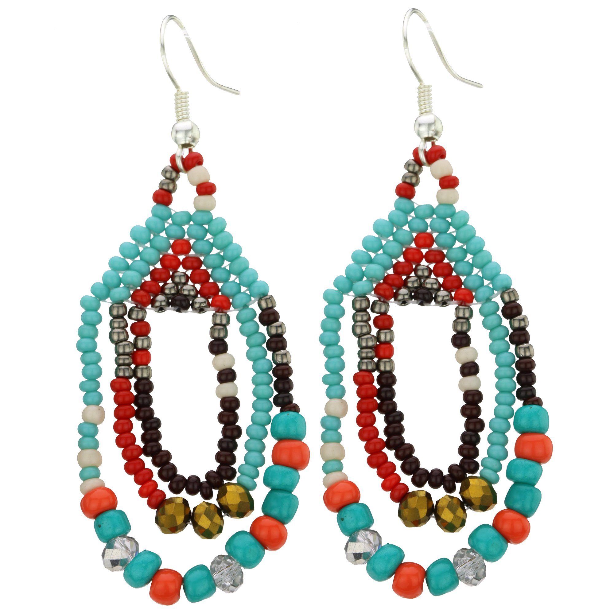 Premium Three Cheers Beaded Earrings - Handmade Fair Trade Jewelry