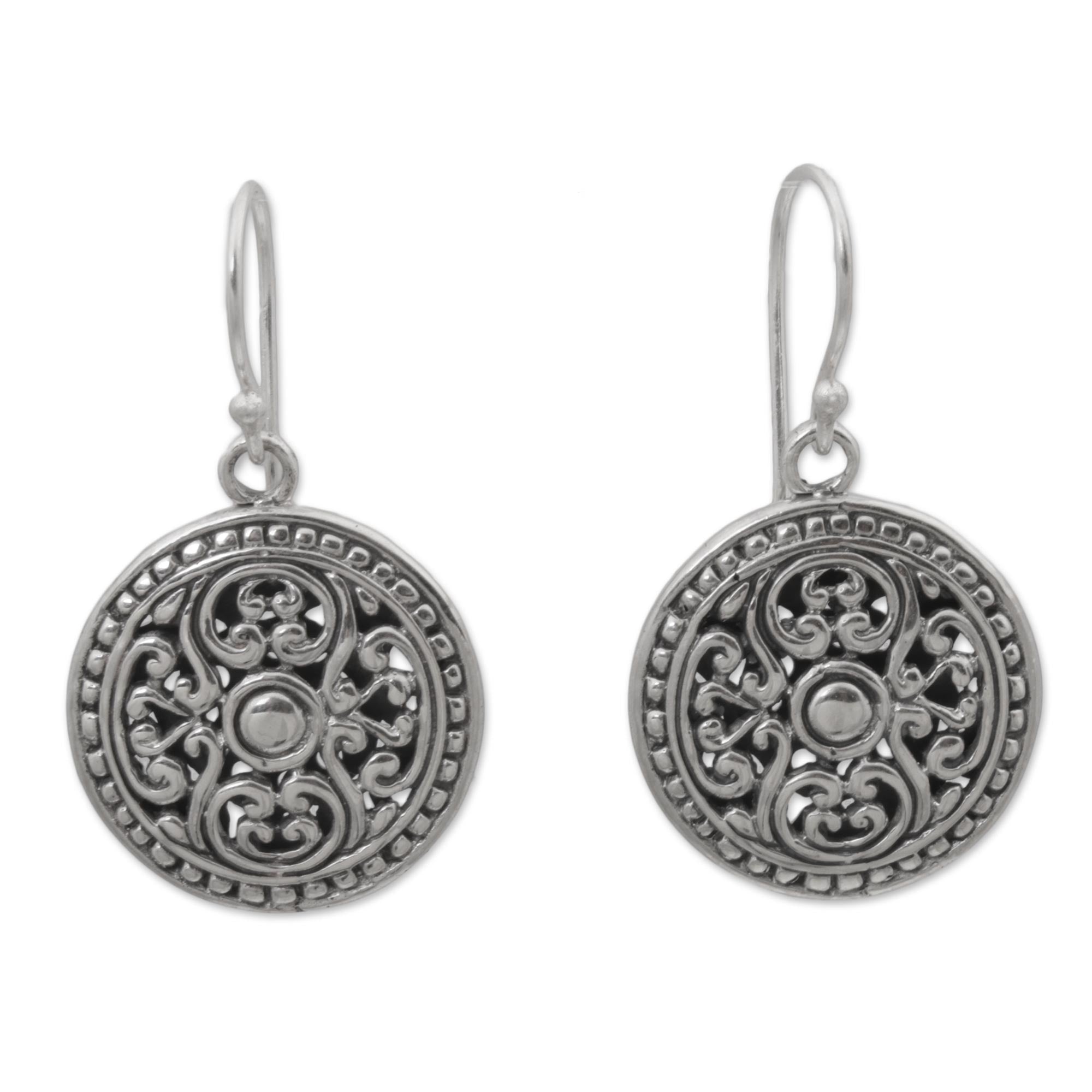 Premium Bali Sterling Silver Dangle Earrings - Handcrafted Elegance