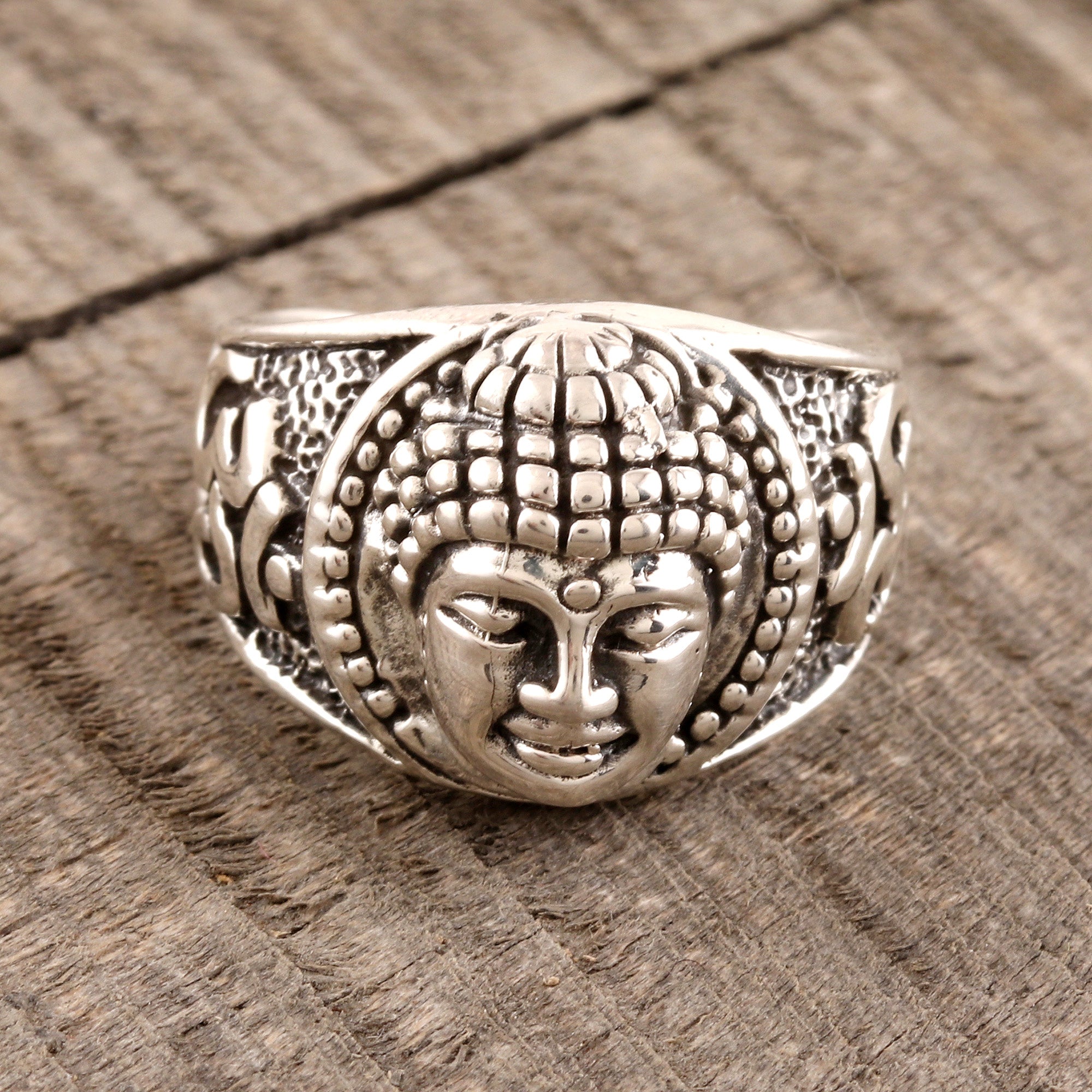 Premium Sterling Silver Meditating Buddha Ring – Handcrafted in India