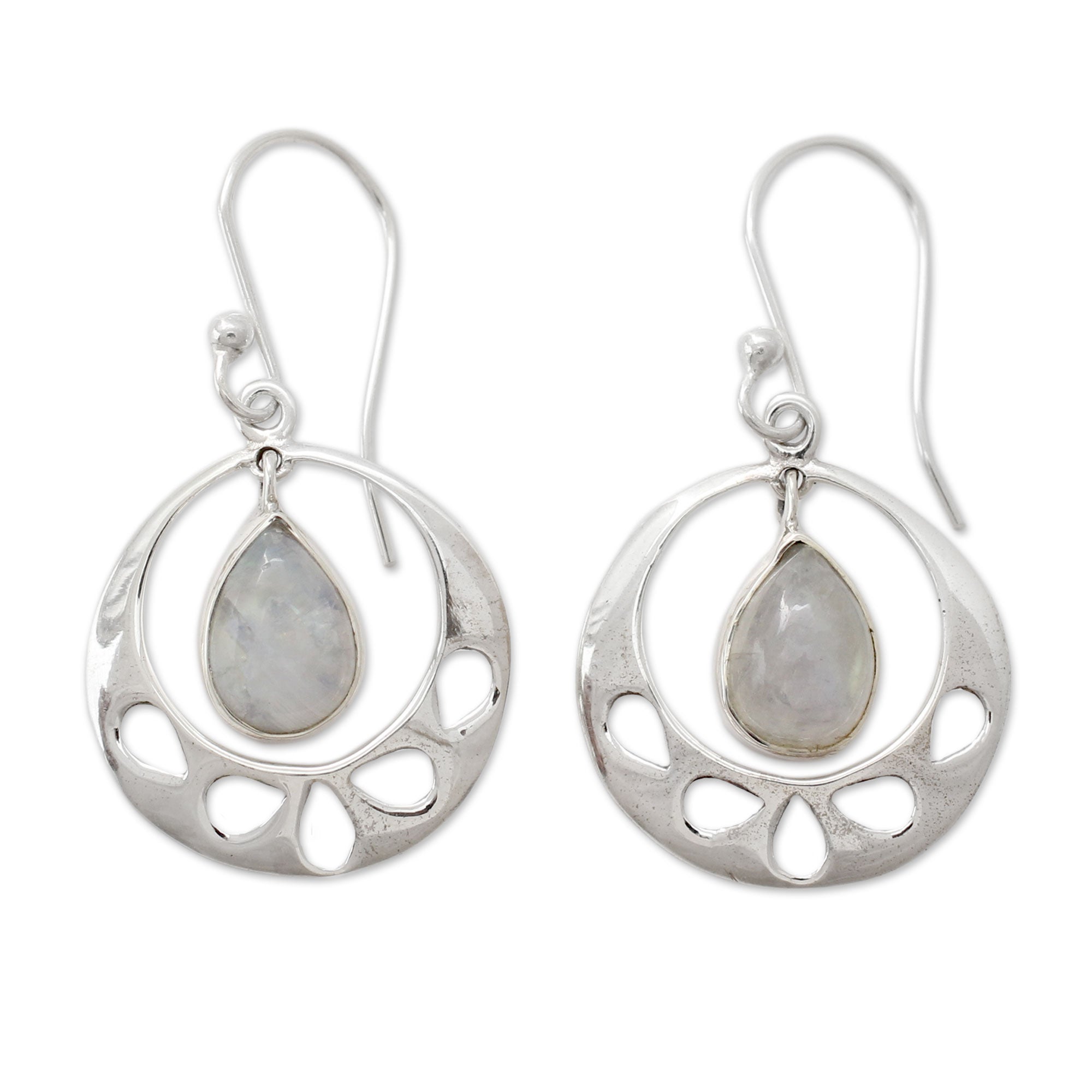 Premium Moonstone Dangle Earrings – Simply Ravishing Design