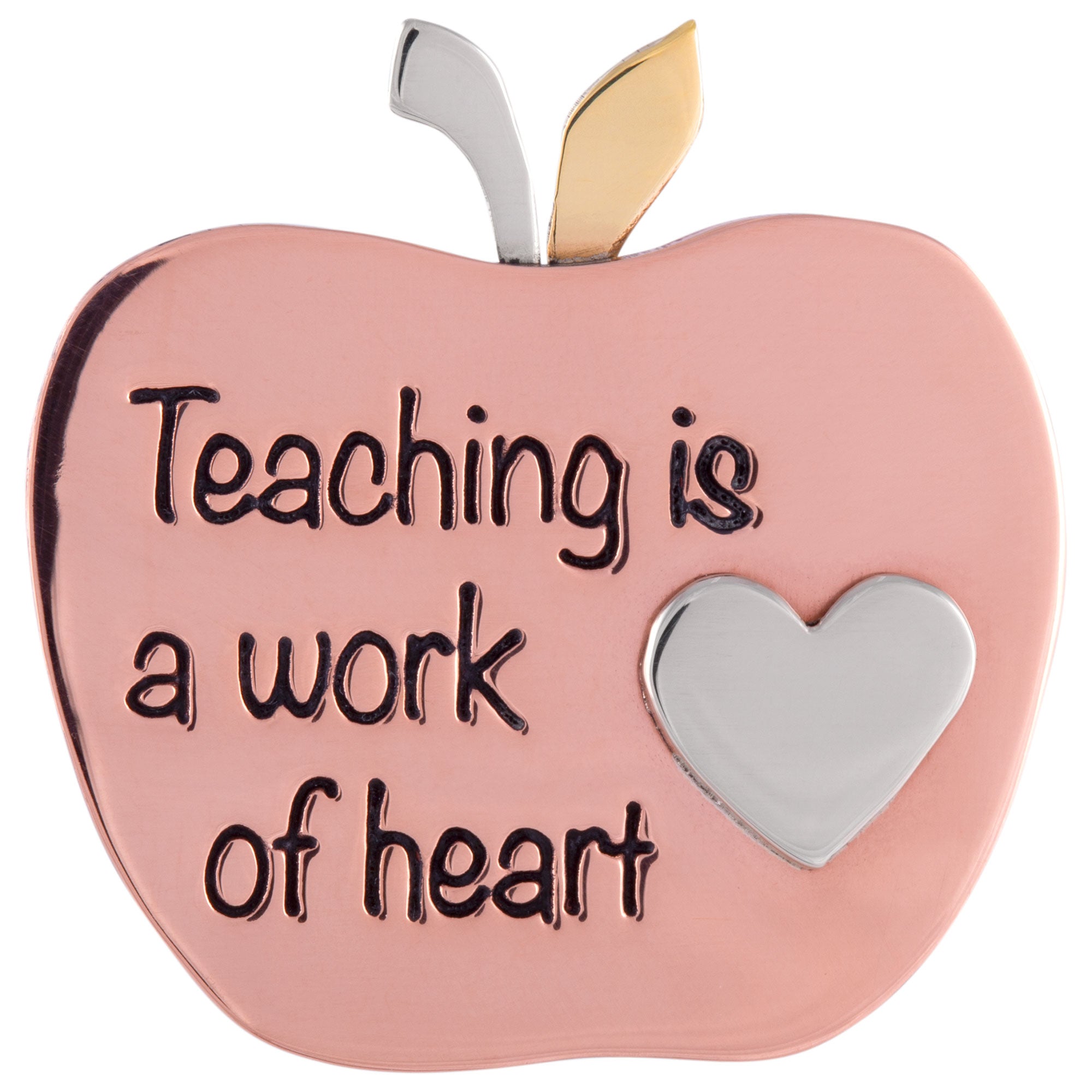 Premium Teacher Appreciation Pin - Work of Heart