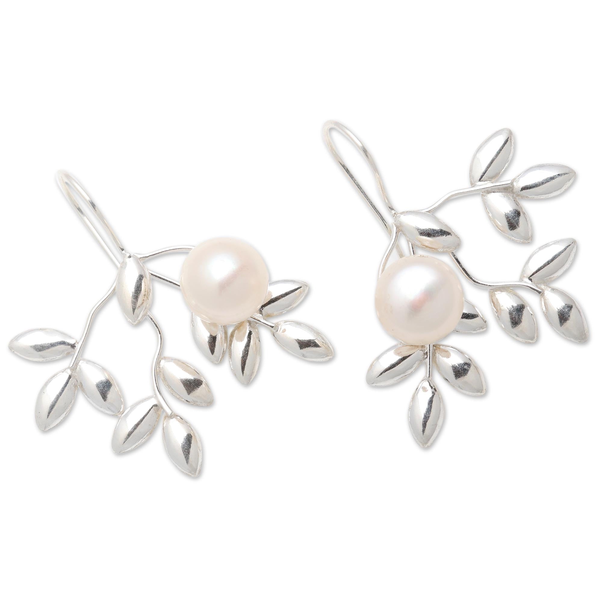 Premium Balinese Pearl Drop Earrings - Sterling Silver & Freshwater Pearls