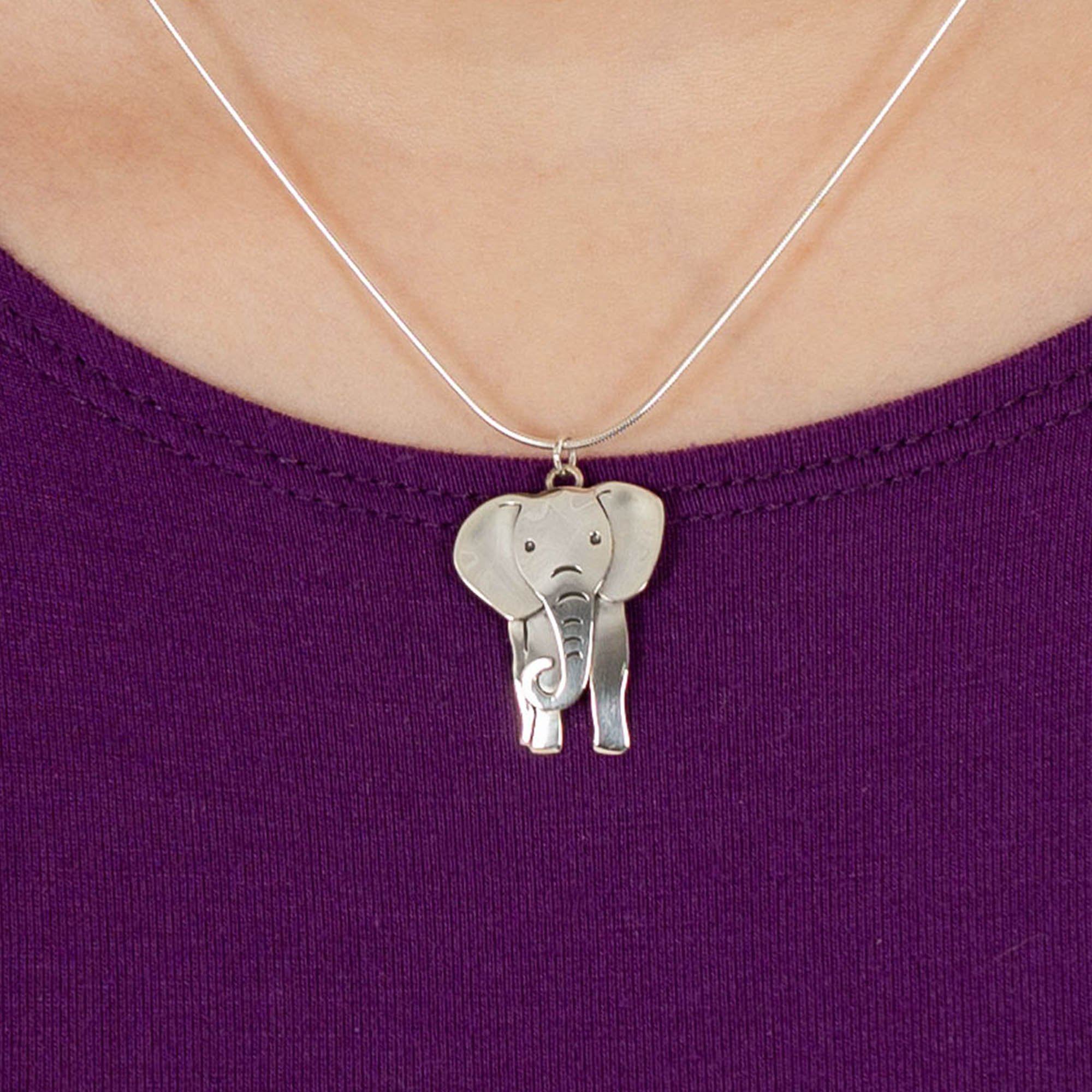 Premium Elephant Sterling Silver Necklace - Handcrafted Elegance