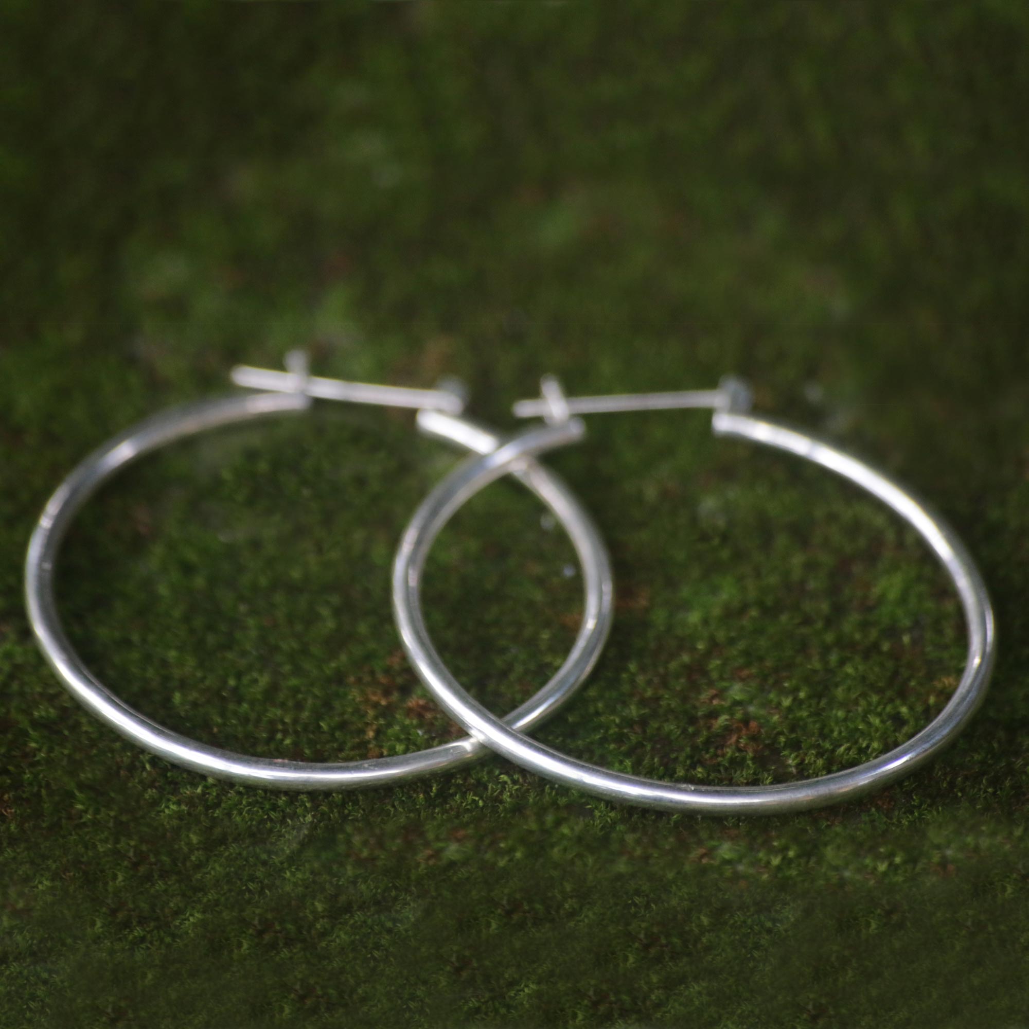 Premium Moonlit Goddess Hoop Earrings - Sterling Silver Elegance