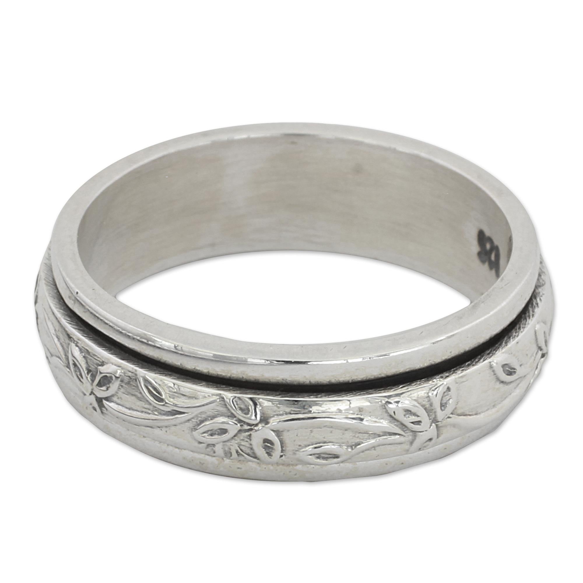 Premium Sterling Silver Spinner Ring - Nature's Meditation