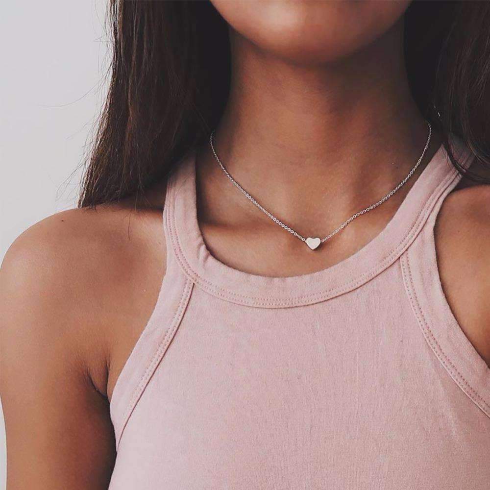 Premium Dainty Heart Chain Necklace - Timeless Elegance