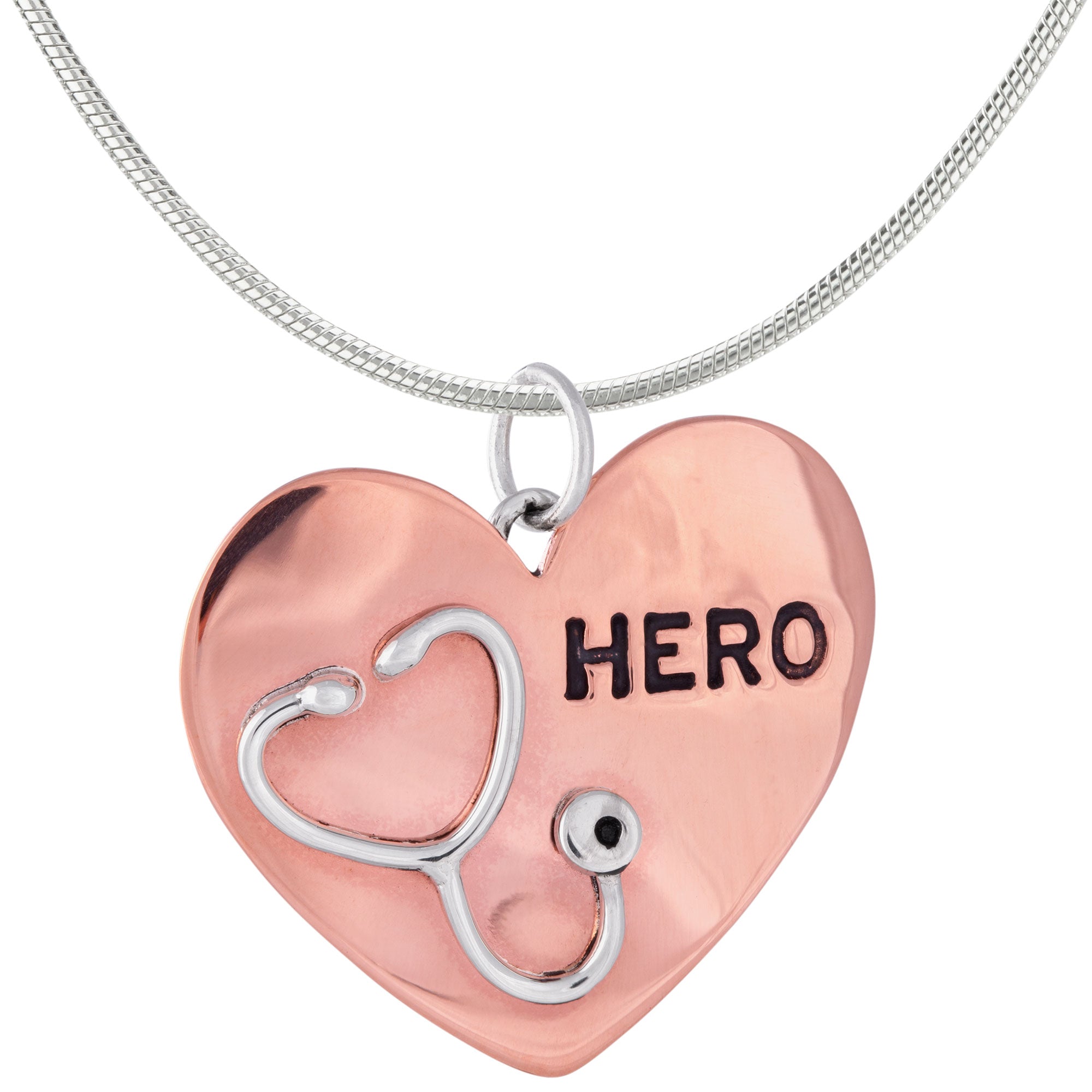 Premium Healthcare Hero Mixed Metal Necklace - Handmade Tribute