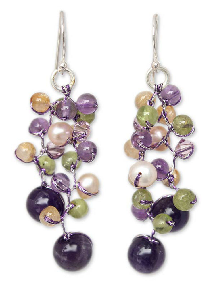 Premium Mystic Passion Multi-Gem Dangle Earrings