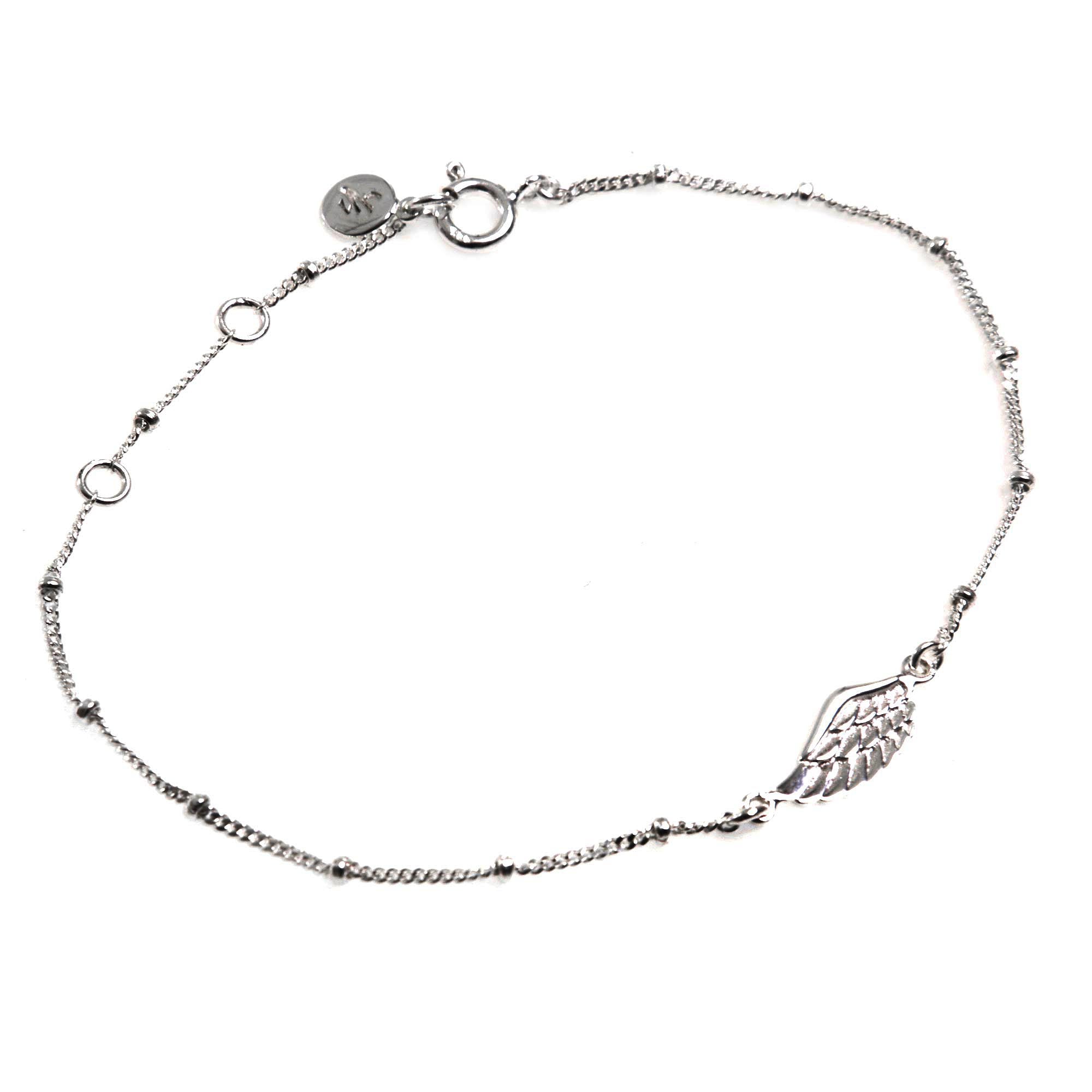 Premium One-Winged Angel Sterling Silver Bracelet - Handcrafted Elegance