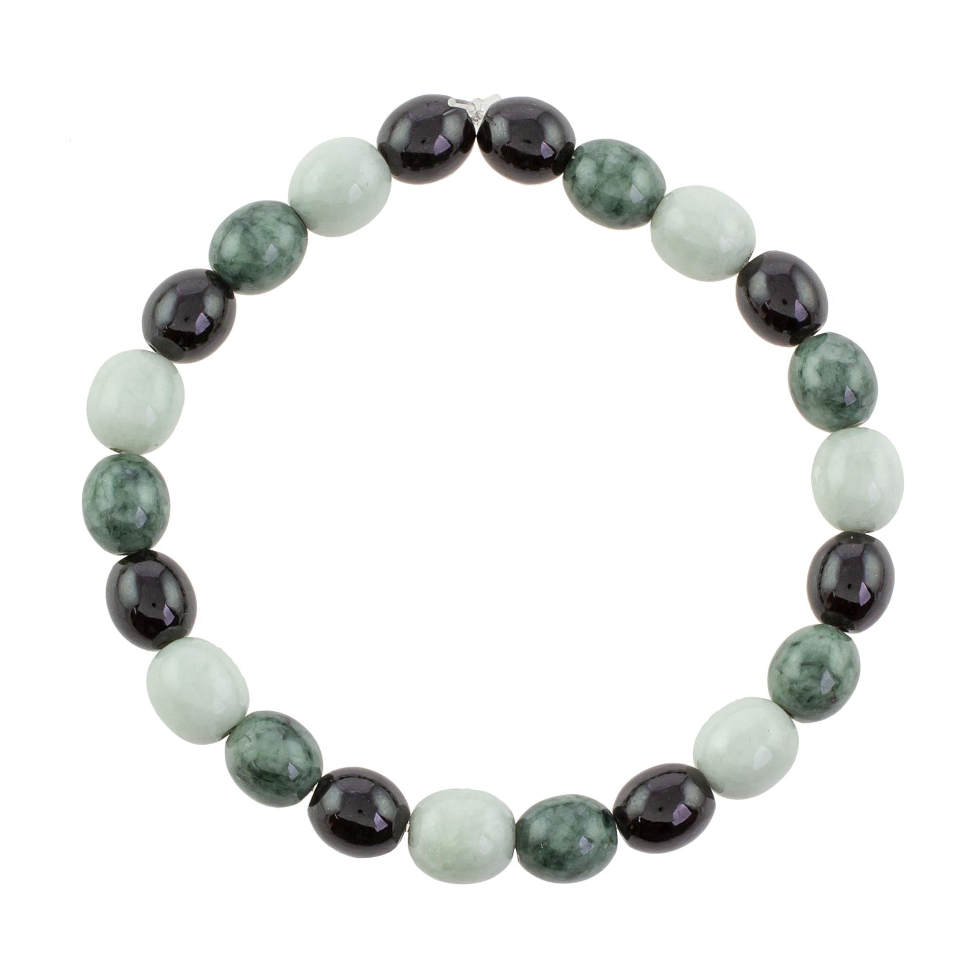 Premium Natural Jade Stretch Bracelet - Light & Shade Collection