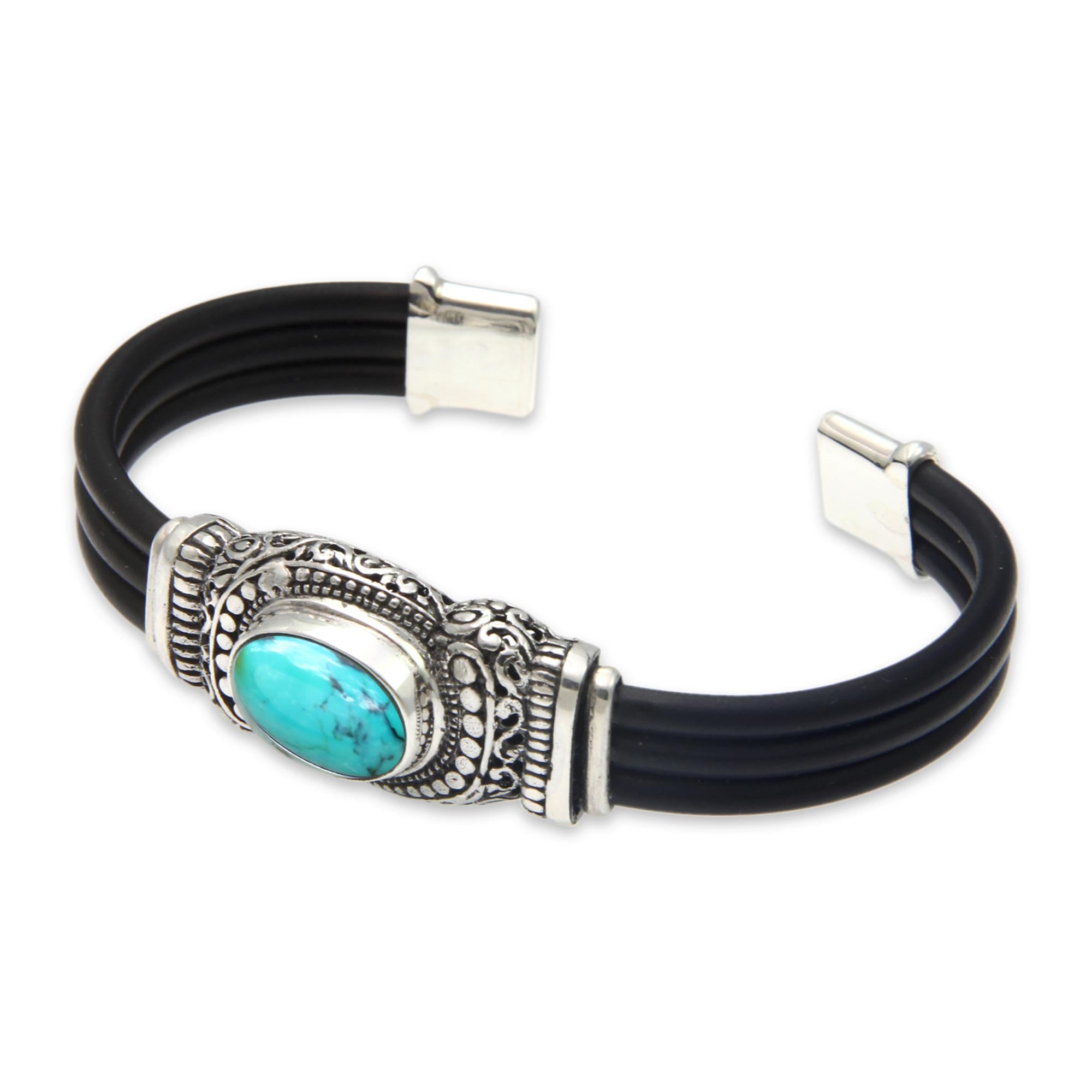 Premium Royal Splendor Turquoise Cuff Bracelet - Handcrafted Luxury